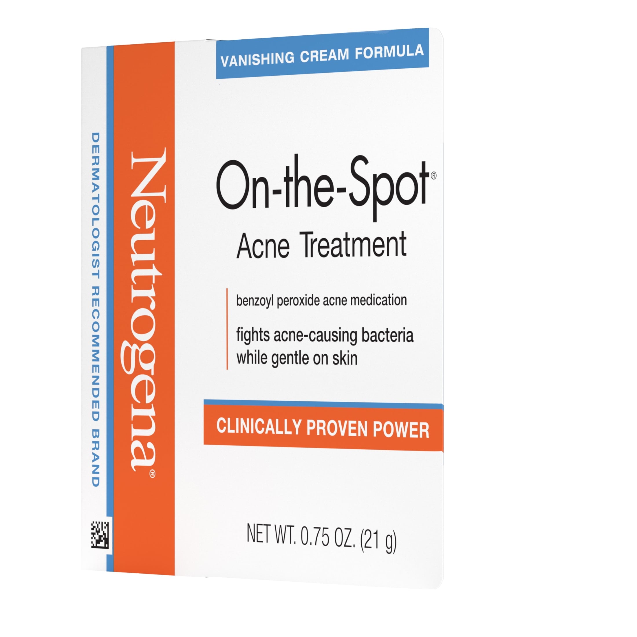Neutrogena On-The-Spot Acne Spot Treatment. Benzoyl Peroxide 10%, Pimple Cream, 0.75 oz