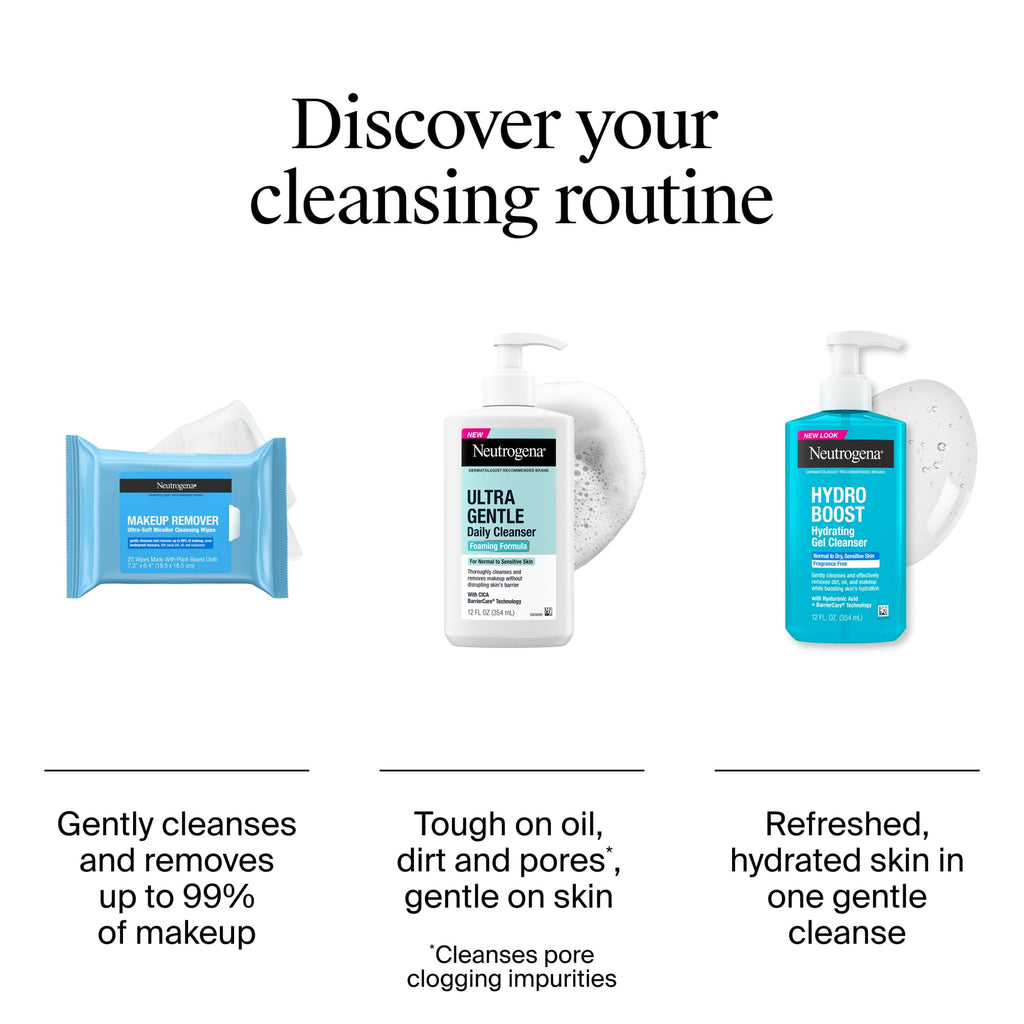 Neutrogena Makeup Remover Cleansing Towelettes, Face Makeup Wipes, Travel Pack, 7 Count
