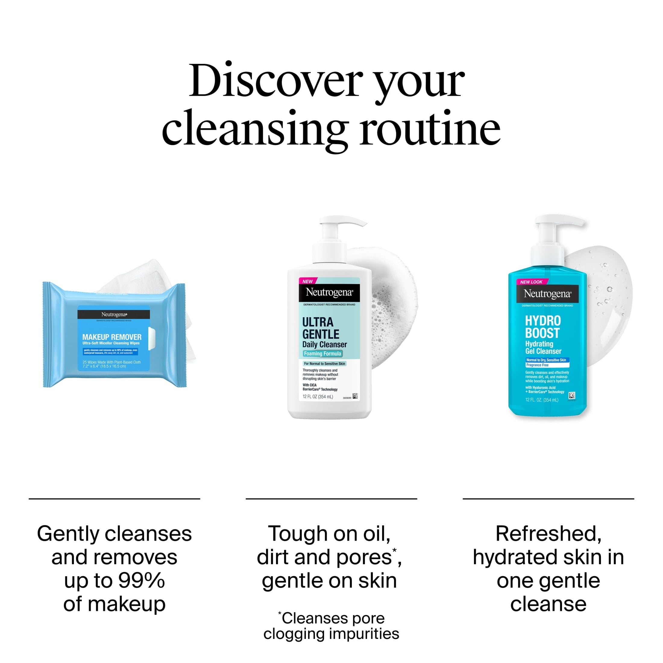 Neutrogena Makeup Remover Cleansing Towelettes, Face Makeup Wipes, Travel Pack, 7 Count