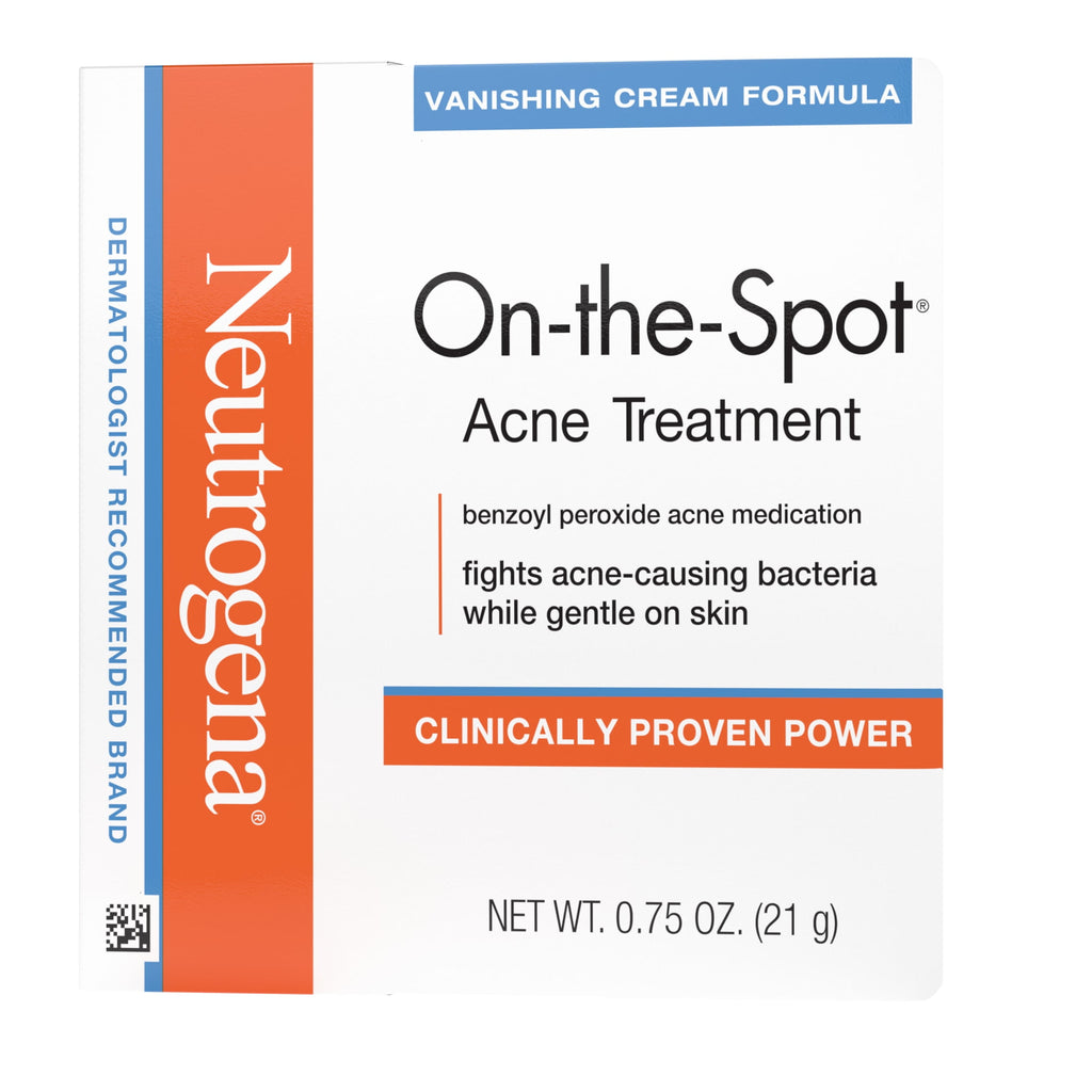 Neutrogena On-The-Spot Acne Spot Treatment. Benzoyl Peroxide 10%, Pimple Cream, 0.75 oz
