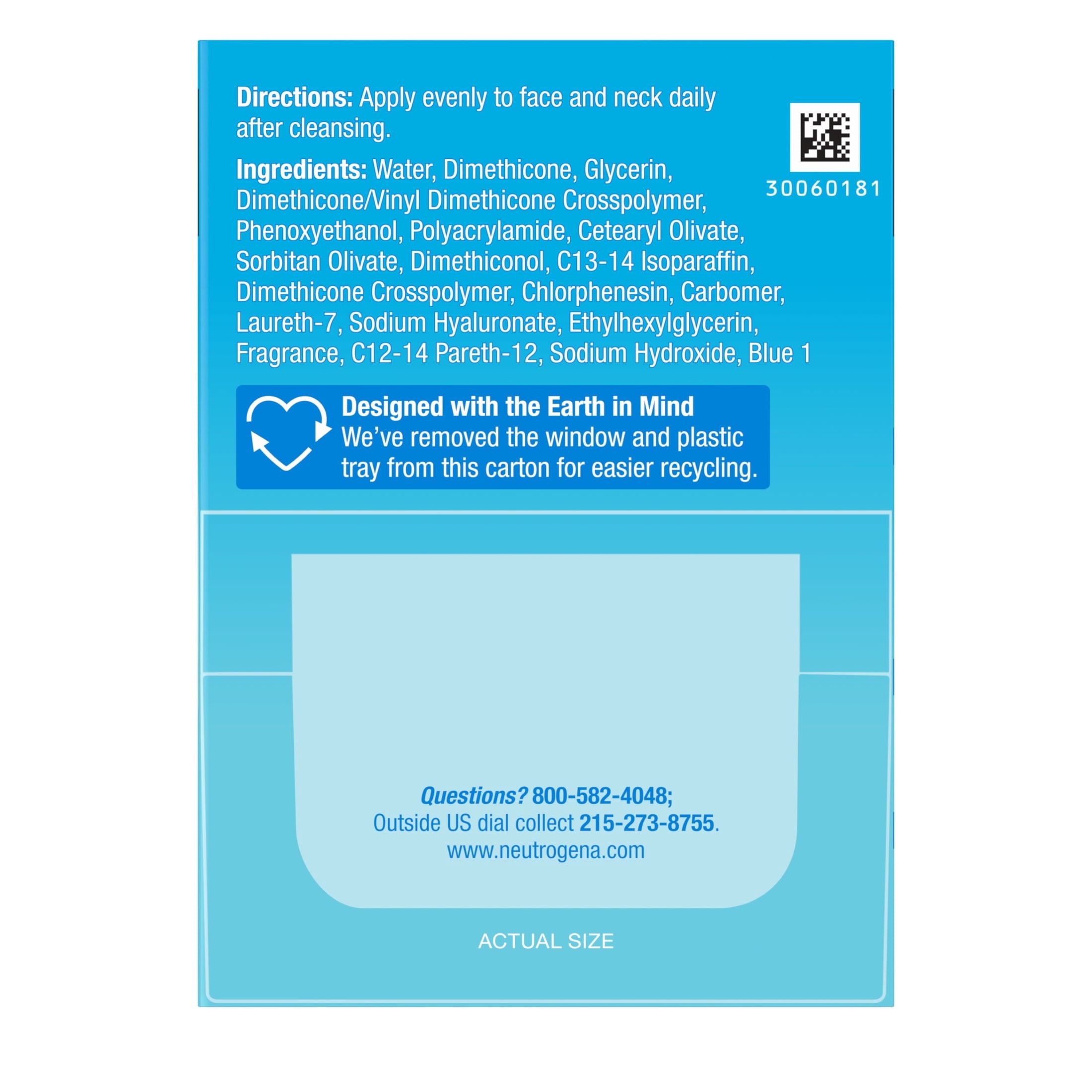 Neutrogena Hydro Boost Water Gel Face Moisturizer Lotion with Hyaluronic Acid, 1.7 oz