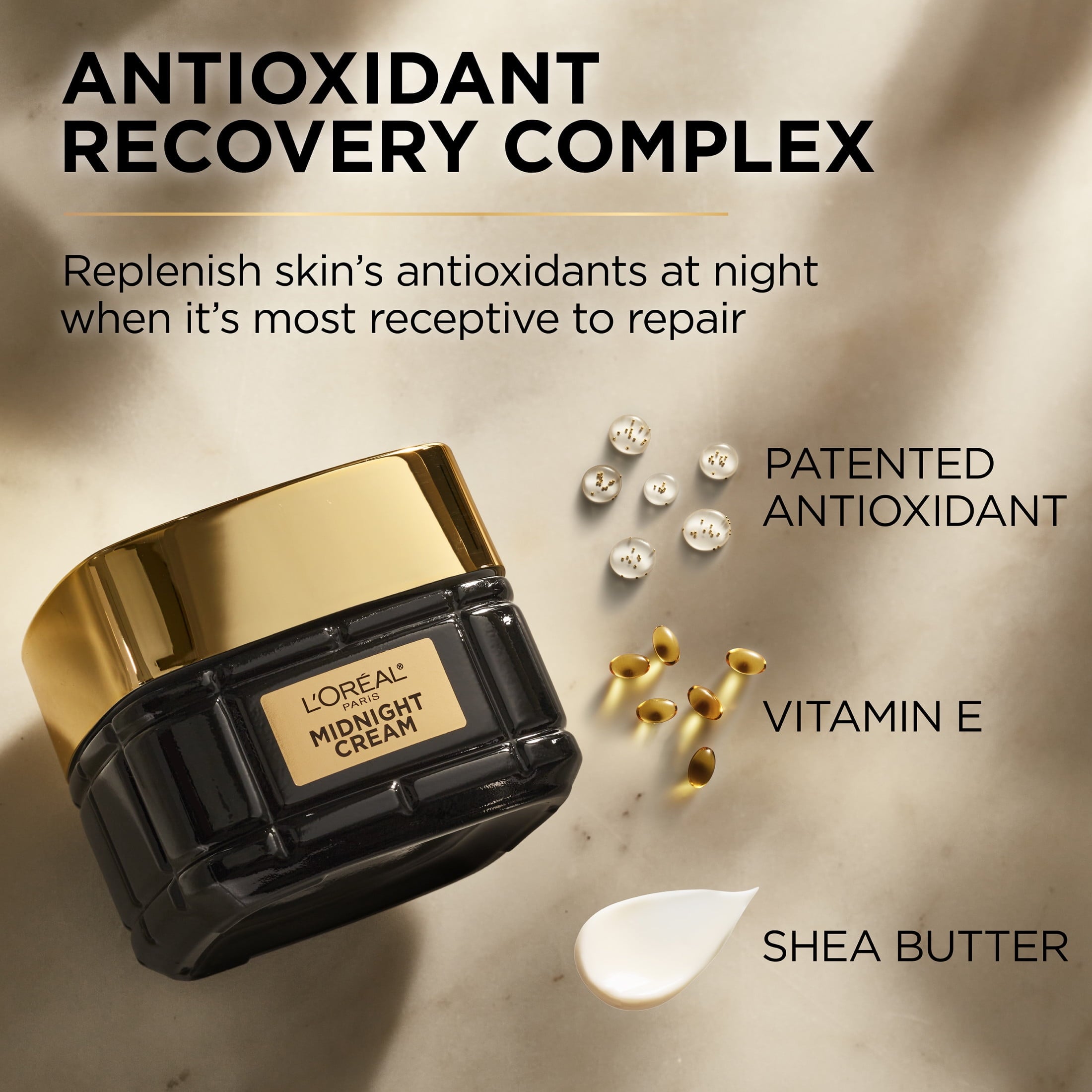 L'Oreal Paris Age Perfect Anti-Aging Midnight Face Cream, Fragrance-Free Face Moisturizer with Antioxidant Recovery Complex to Reduce Wrinkles and Firm Skin, 1.7oz