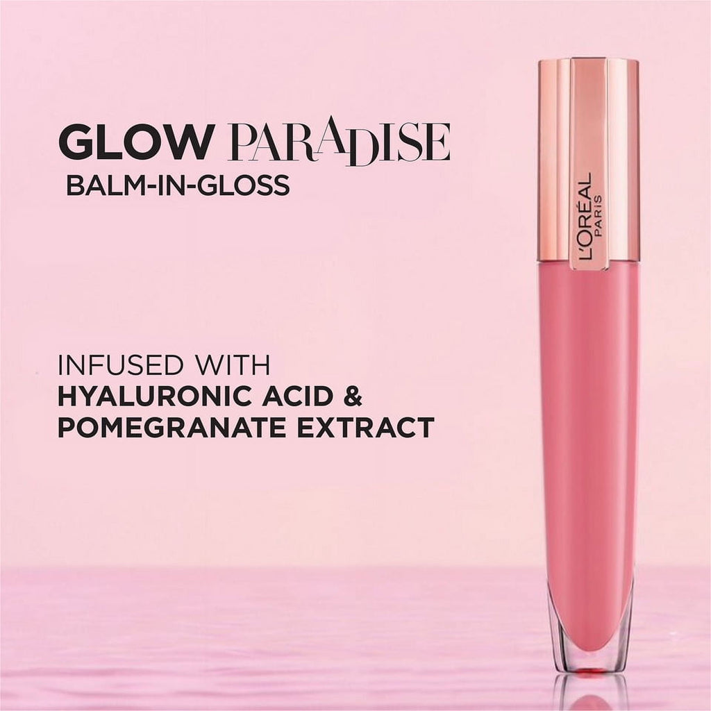 L'Oreal Paris Glow Paradise Lip Balm-in-Gloss with Pomegranate Extract, Feathery Fleur, 0.23 fl. oz.