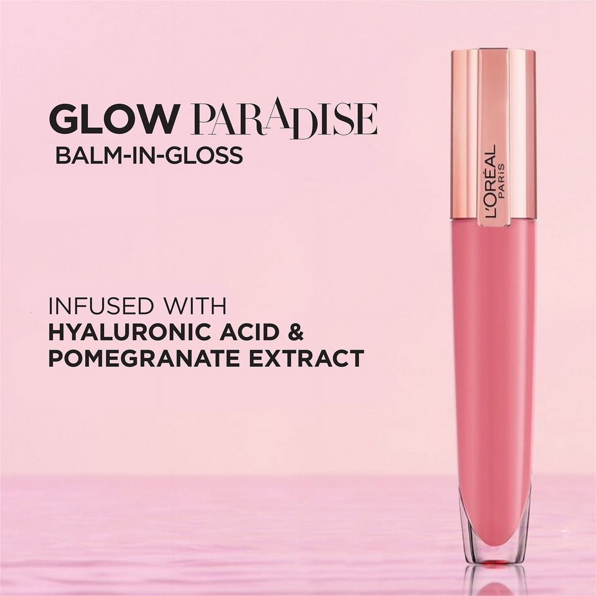 L'Oreal Paris Glow Paradise Lip Balm-in-Gloss with Pomegranate Extract, Feathery Fleur, 0.23 fl. oz.