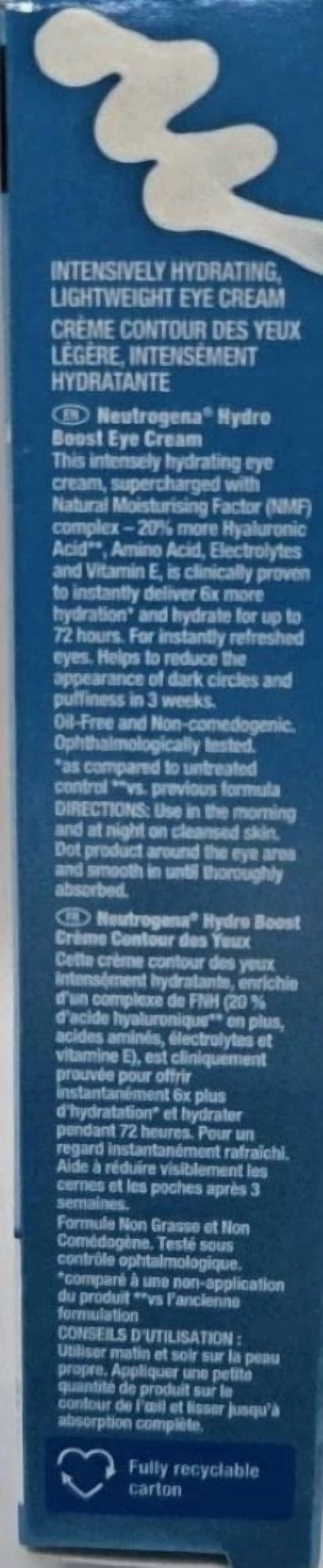 Neutrogena Hydro Boost Daily Hyaluronic Acid Gel Eye Cream, 0.5 fl. oz
