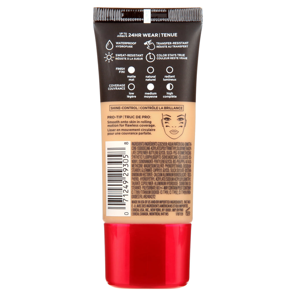 L'Oreal Paris Infallible Pro-Matte Blendable Foundation, Oil Free, 106 Sun Beige, 1 fl. oz.