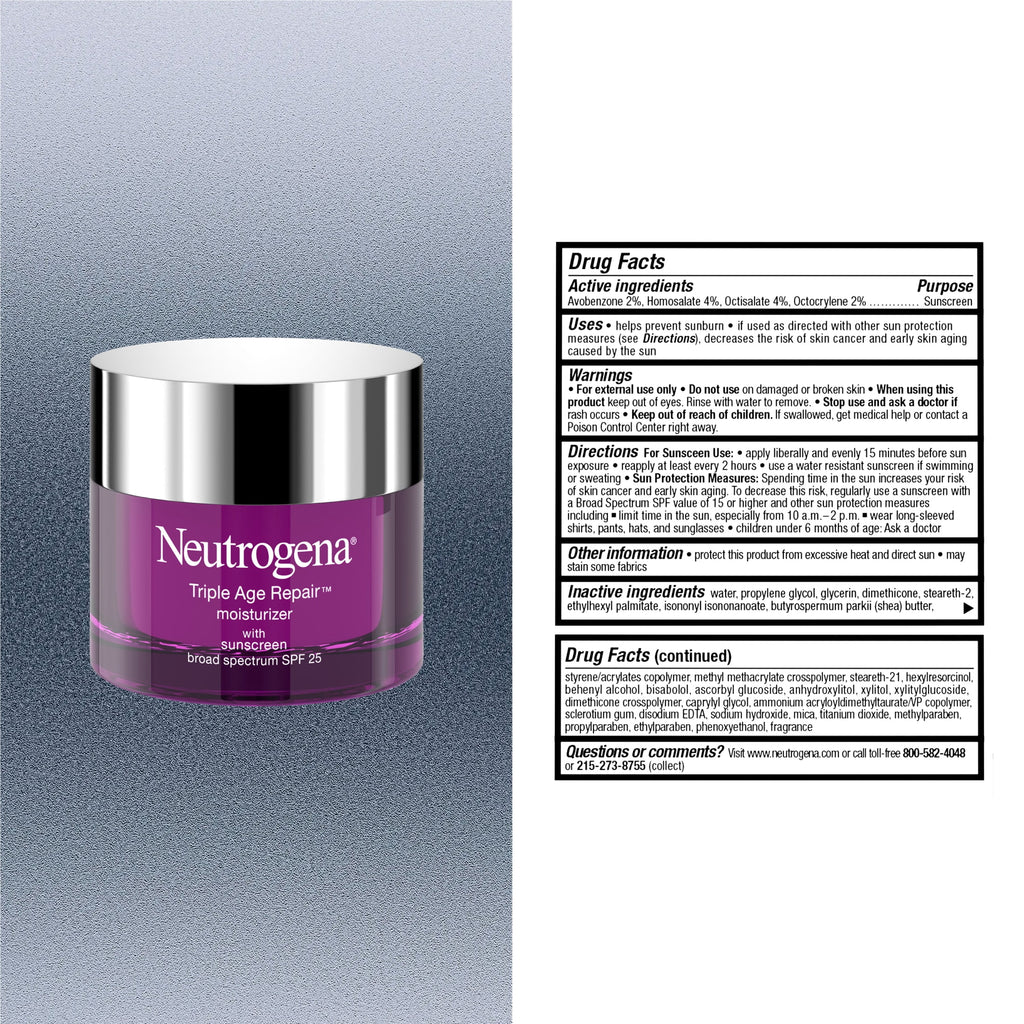 Neutrogena Triple Age Repair Moisturizer SPF 25, 1.7 fl oz