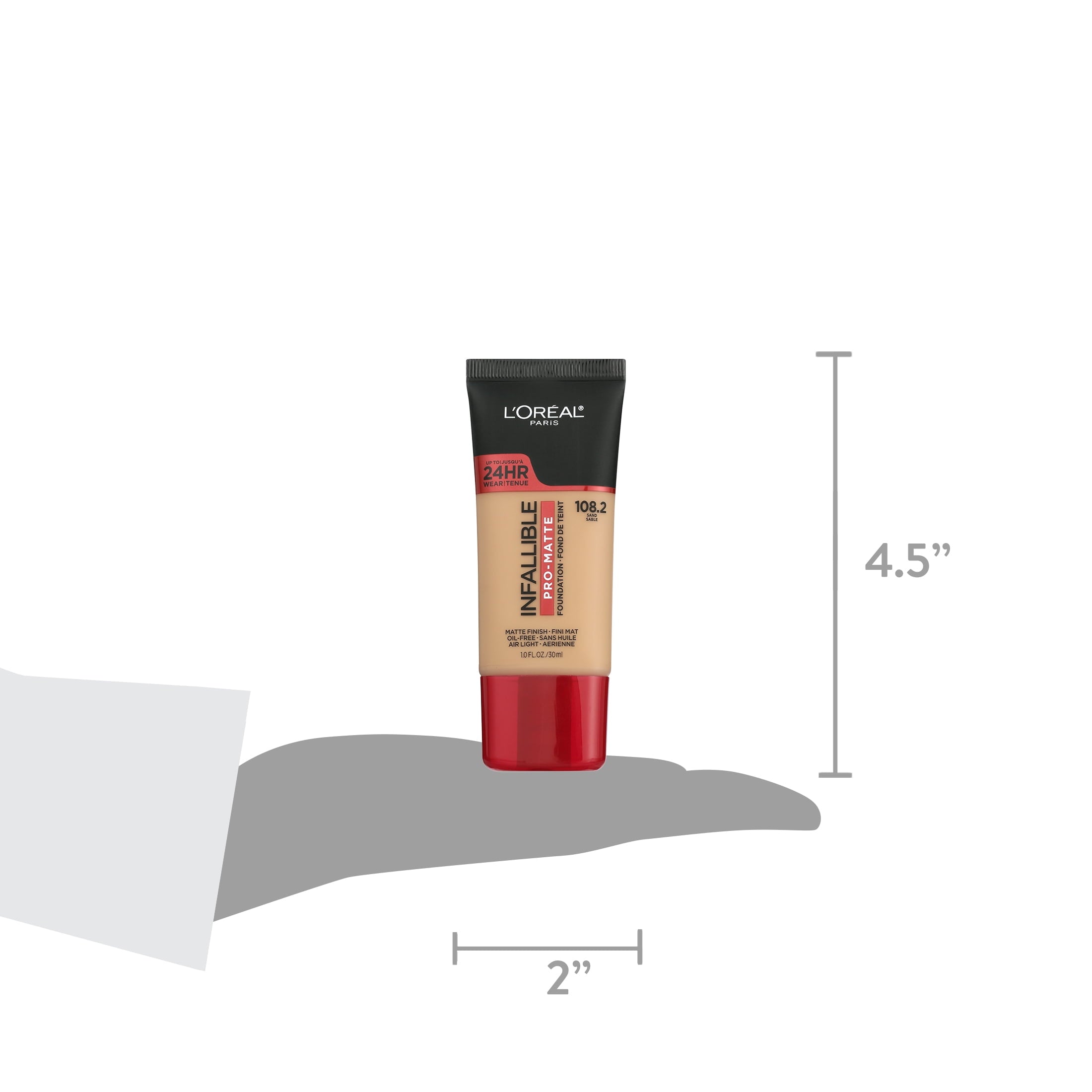 L'Oreal Paris Infallible Pro-Matte Blendable Foundation, Oil Free, Sand, 1 fl oz