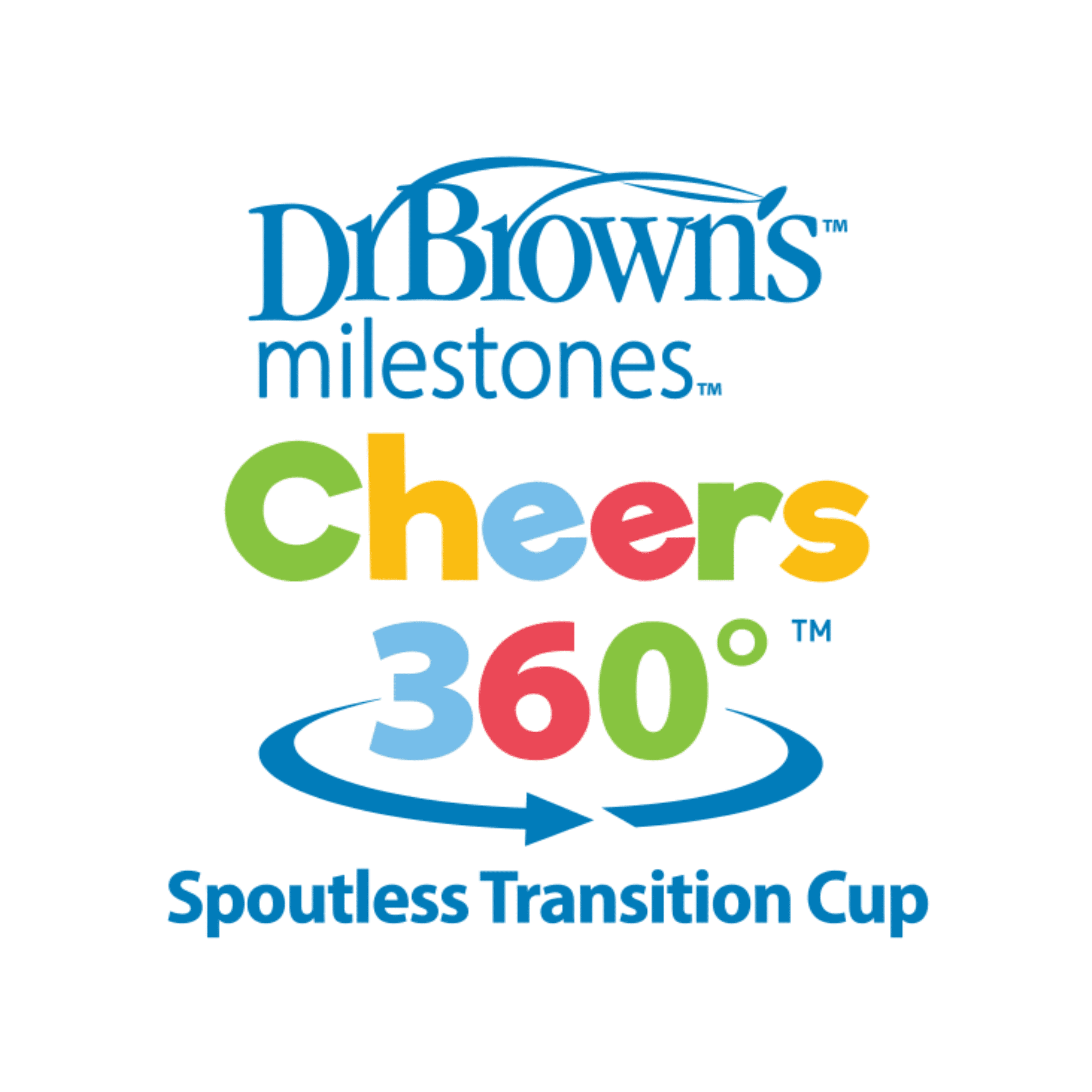Dr. Brown's Milestones Cheers360 Training Sippy Cups for Babies and Toddlers - Blue Animals - 10oz - 9m+