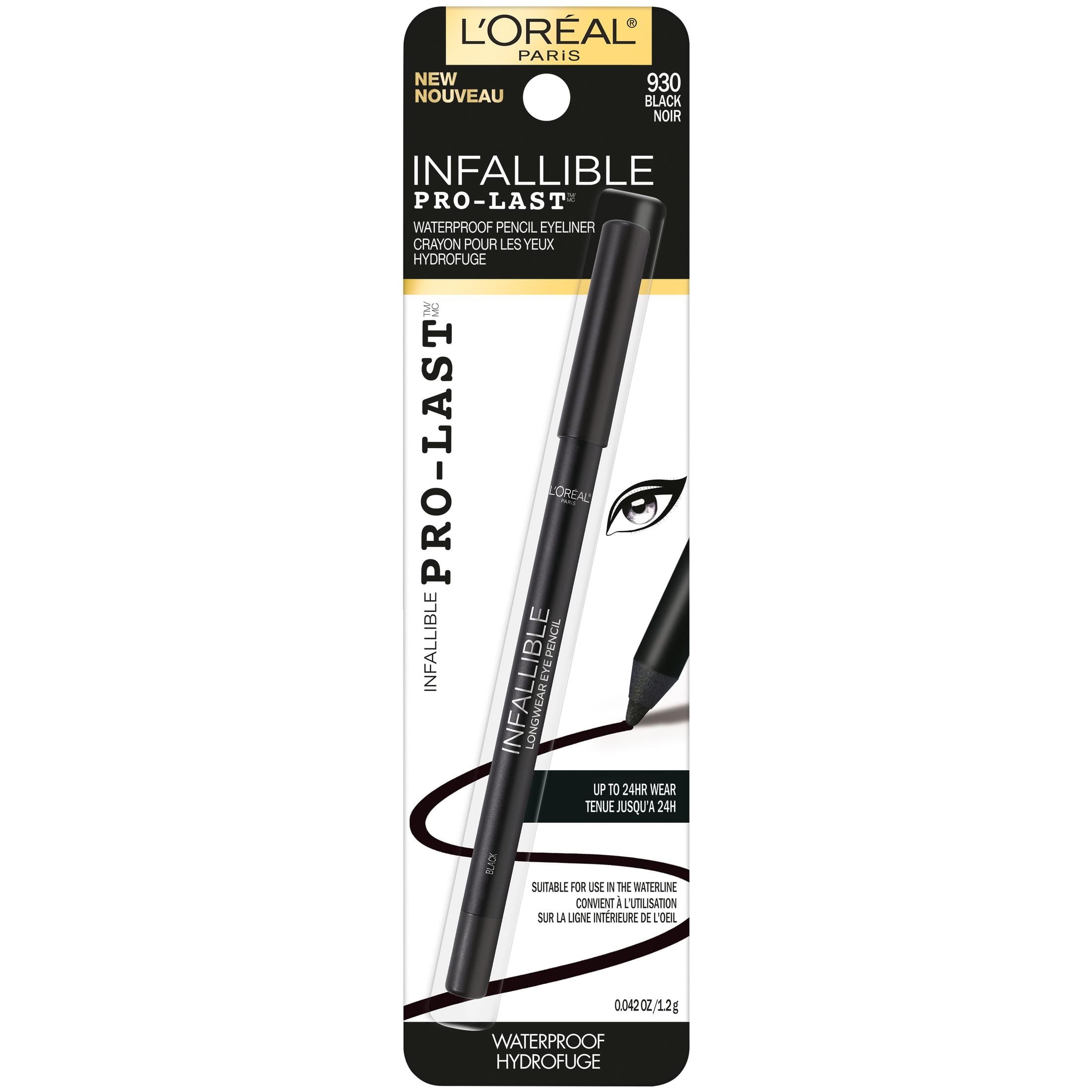 L'Oreal Paris Infallible Pro Last Waterproof Pencil Eyeliner, Black