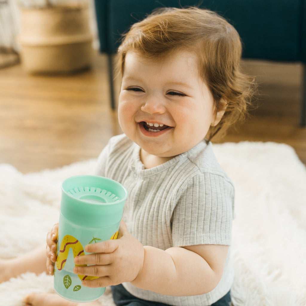 Dr. Brown's Milestones Cheers360 Training Sippy Cup - Green Animals - 10oz