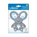 Dr. Brown's Flexees Teether, Gray Bunny, Soft 100% Silicone, Baby Teether, BPA Free, 3m+, 1 Pack