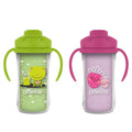 Dr. Brown's Milestones Insulated Sippy Cup with Straw & Handles, Green/Purple, 10oz, 12m+, 2 Pack