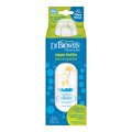 Dr. Brown's Milestones Narrow Sippy Bottle, 100% Silicone Soft Sippy Spout, 8oz 6m+, Bunny, 1-Pack