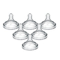 Dr. Brown's Natural Flow Level 2, Wide-Neck Baby Bottle Nipple, Medium Flow, 3m+, 100% Silicone, 6 Pack