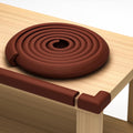 Komfortology Brown Foam Furniture Edge and Corner Guard Set, 20.4 ft
