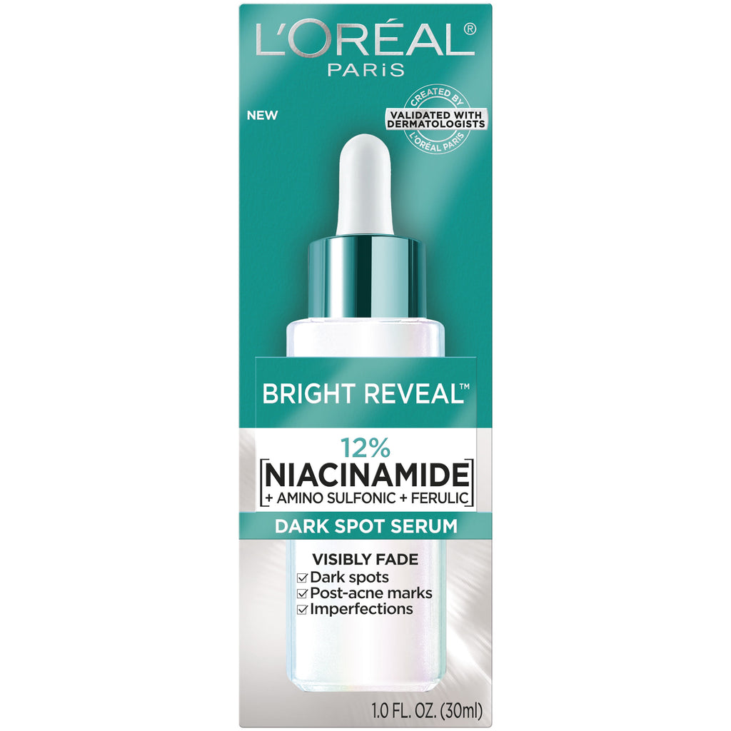 L'Oreal Paris Bright Reveal Niacinamide Dark Spot Face Serum, 1 fl oz