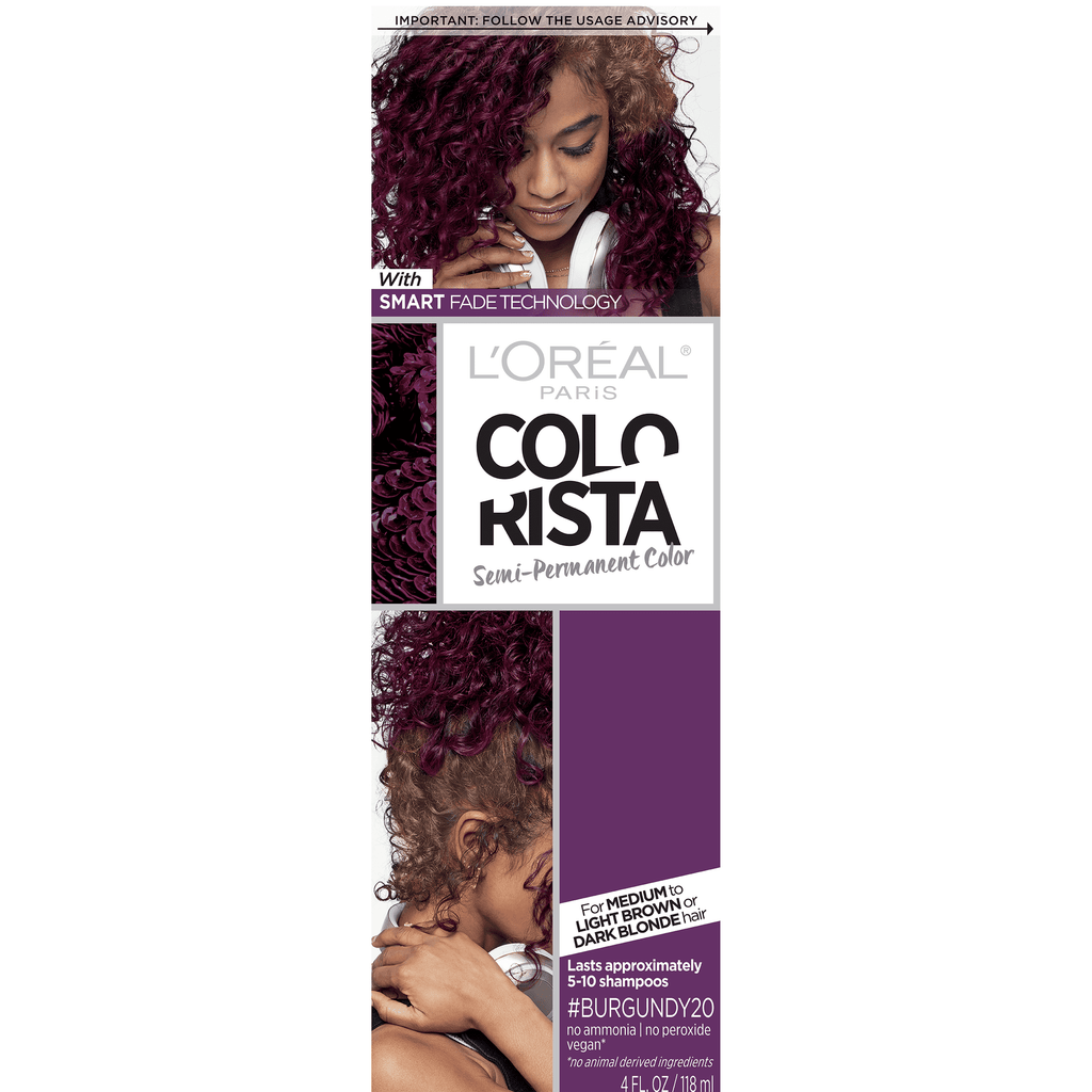 L'Oreal Paris Colorista Semi Permanent Hair Color, Brunette Burgundy