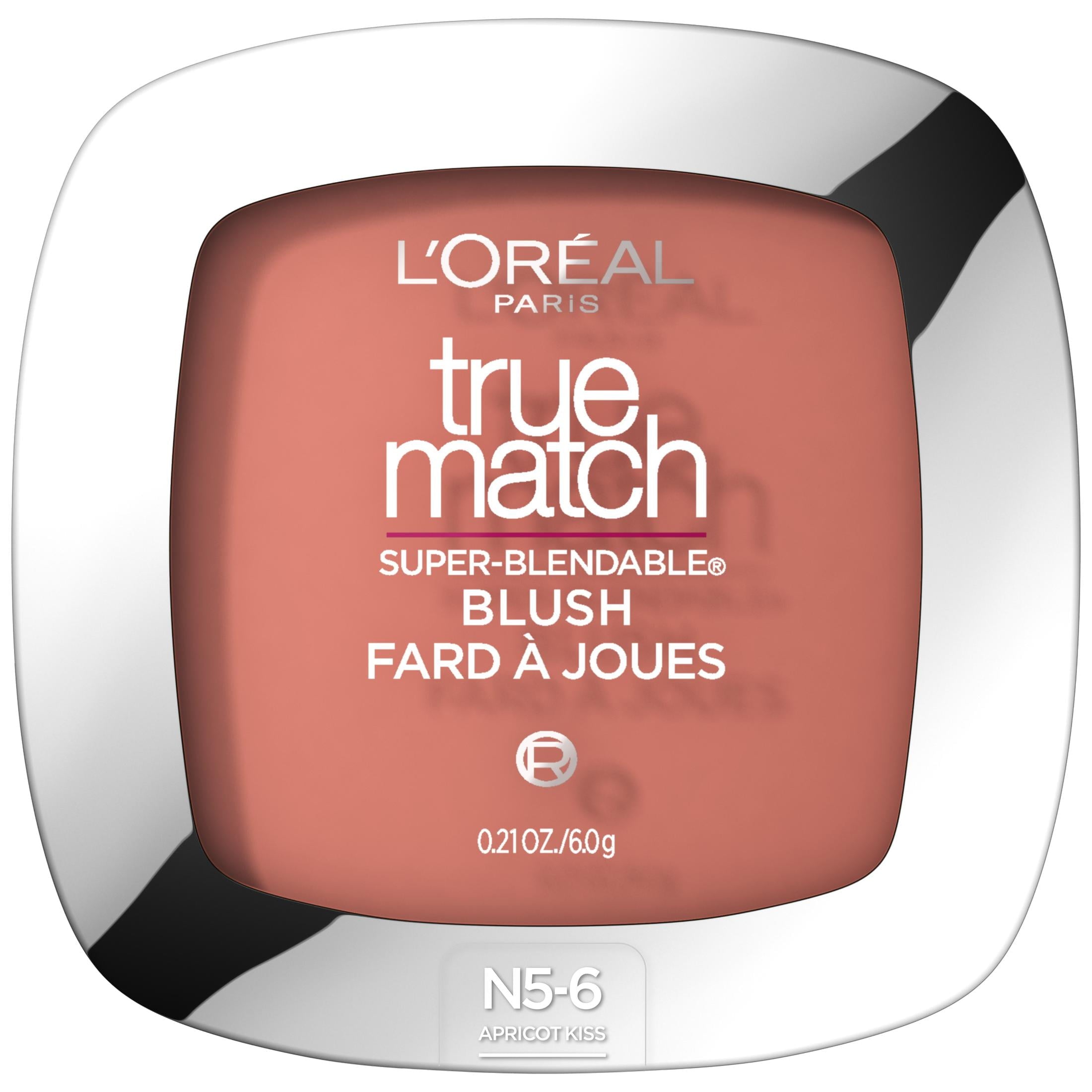 L'Oreal Paris True Match Super Blendable Blush, Soft Powder Texture, Apricot Kiss, 0.21 oz