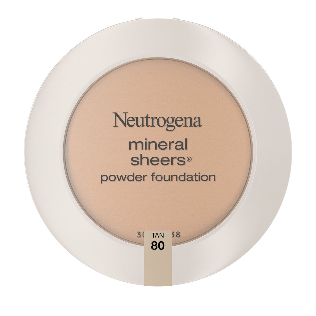 Neutrogena Mineral Sheers Oil-Free Powder Foundation, Tan 80,.34 oz