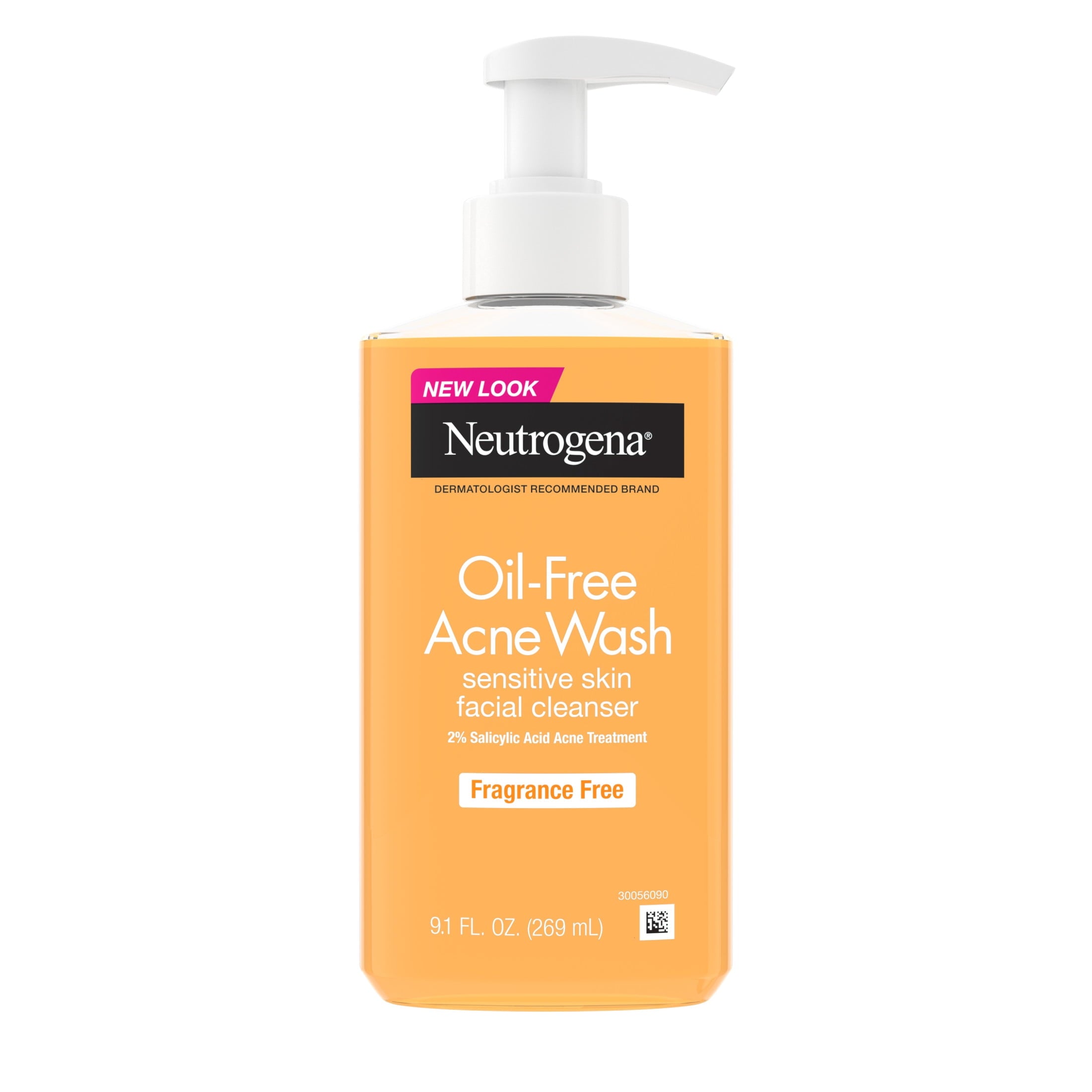Neutrogena Oil-Free Acne Face Wash, Fragrance Free, 2% Salicylic Acid, 9.1 fl oz