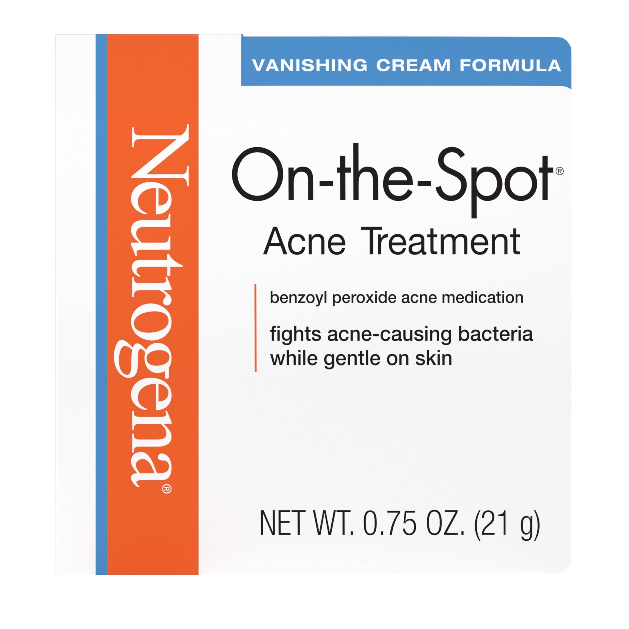 Neutrogena On-The-Spot Acne Spot Treatment. Benzoyl Peroxide 10%, Pimple Cream, 0.75 oz