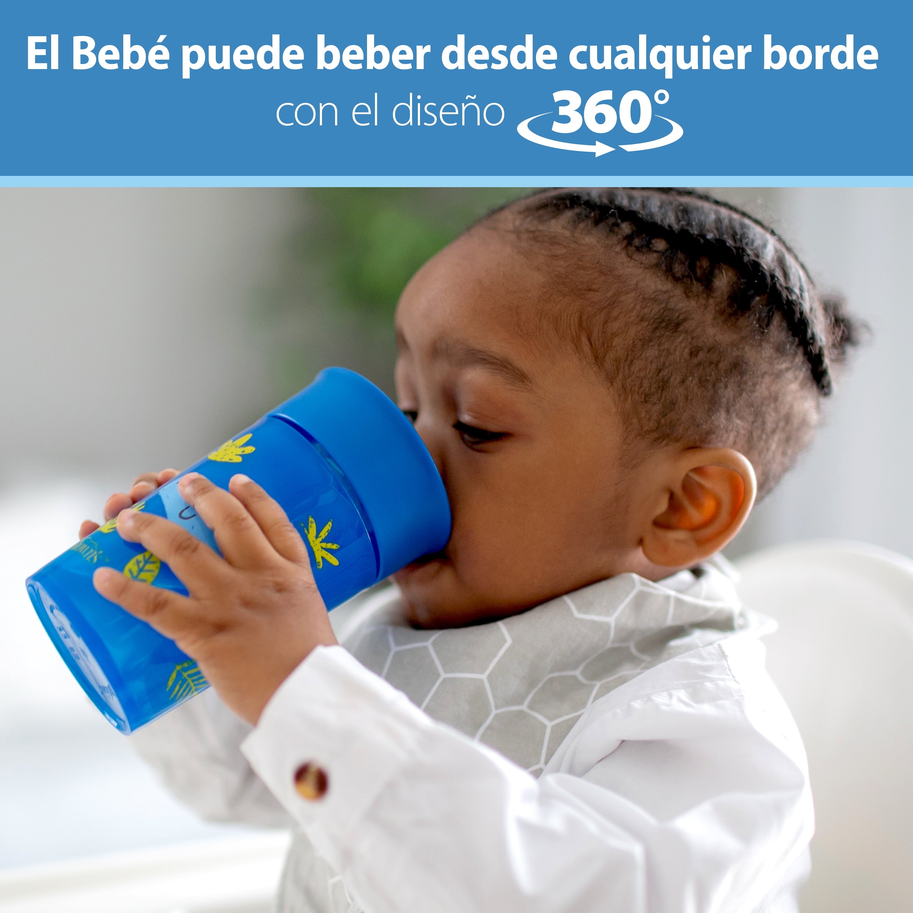 Dr. Brown's Milestones Cheers360 Training Sippy Cups for Babies and Toddlers - Blue Animals - 10oz - 9m+