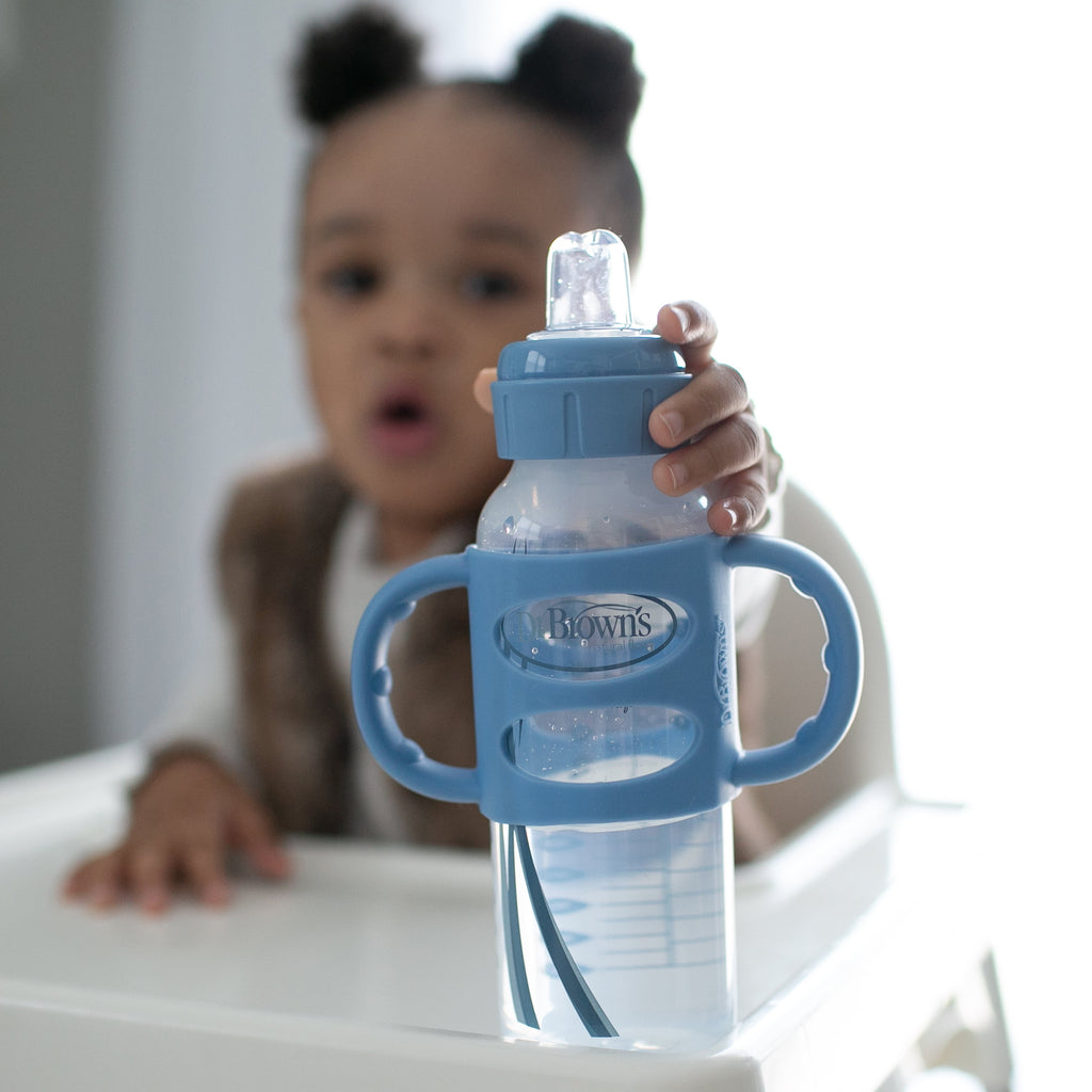 Dr. Brown's Narrow Baby Bottle Handles, 100% Silicone, Blue, 1-Pack