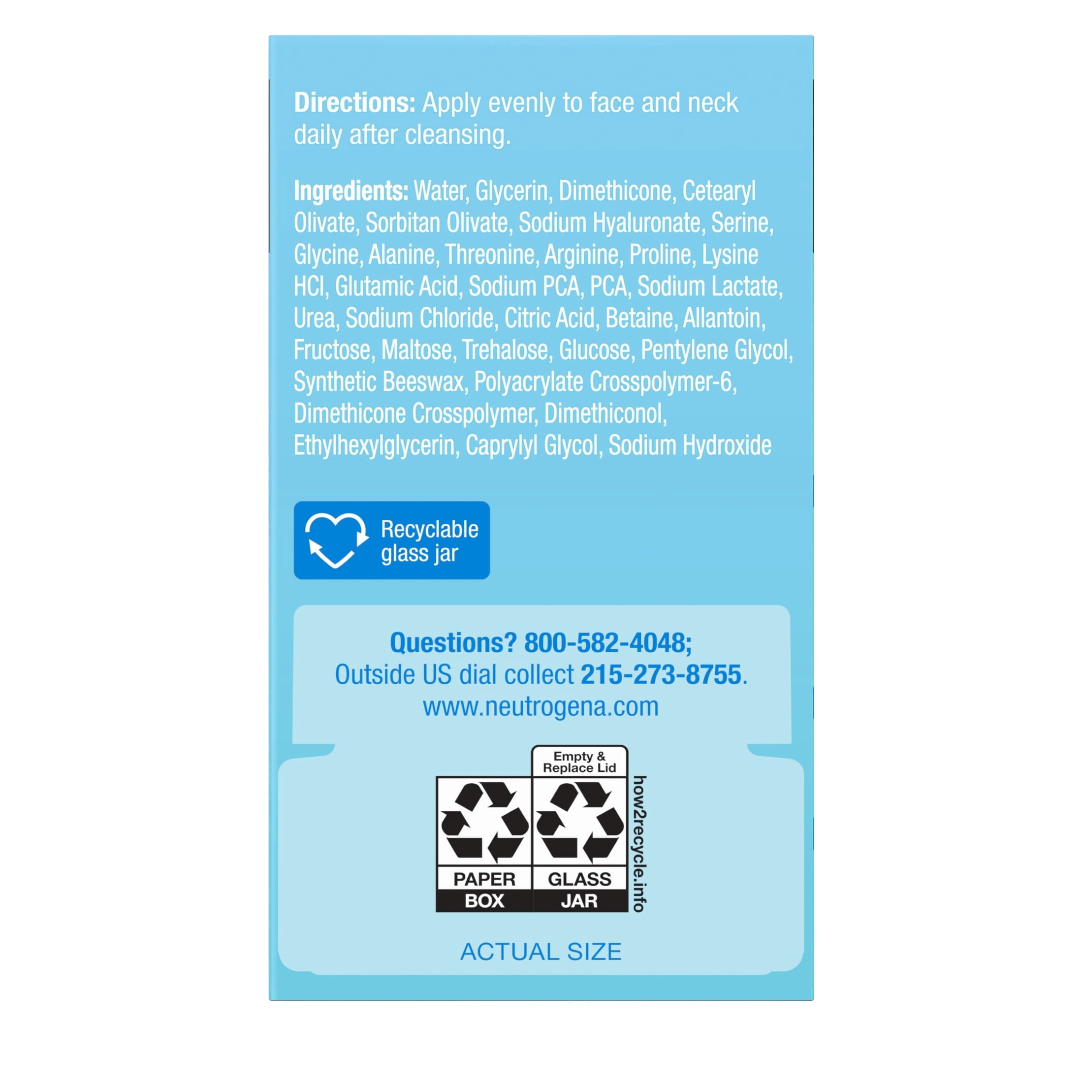 Neutrogena Hydro Boost Hyaluronic Acid Gel Cream, Travel Size Face Moisturizer, 0.5 fl. oz