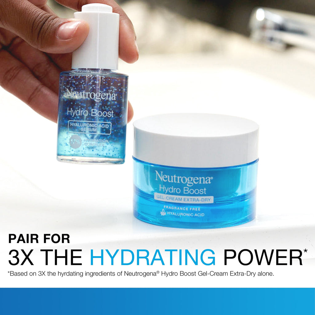 Neutrogena Hydro Boost Hyaluronic Acid Face Serum, Hydrating Serum, Fragrance Free, 1 oz