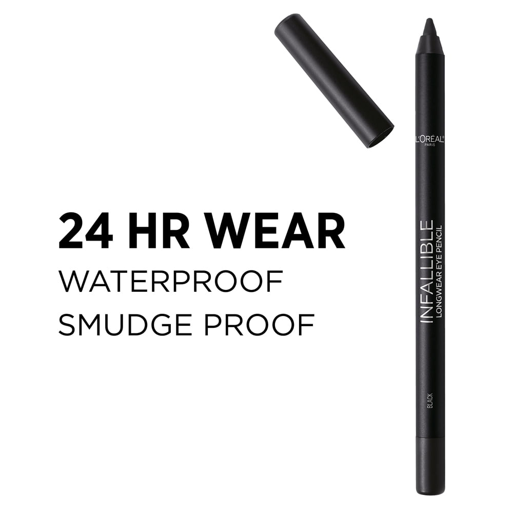 L'Oreal Paris Infallible Pro-Last Waterproof Pencil Eyeliner, Black Shimmer