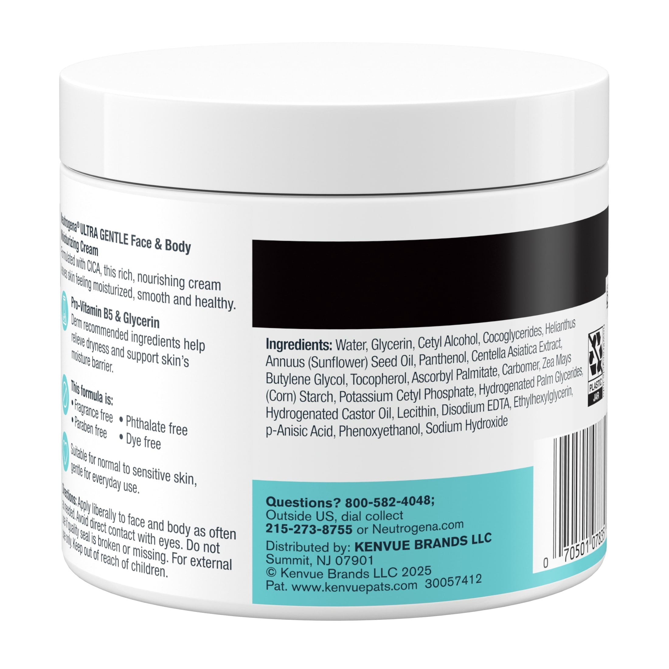 Neutrogena Ultra Gentle Daily Face & Body Moisturizing Cream, 11 oz