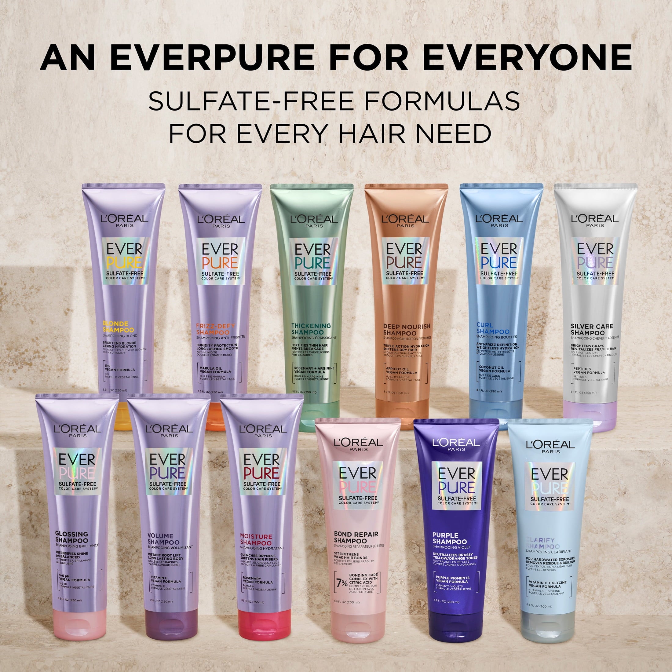 L'Oreal Paris EverPure Volume Sulfate Free Shampoo For Fine Hair, 8.5 fl oz