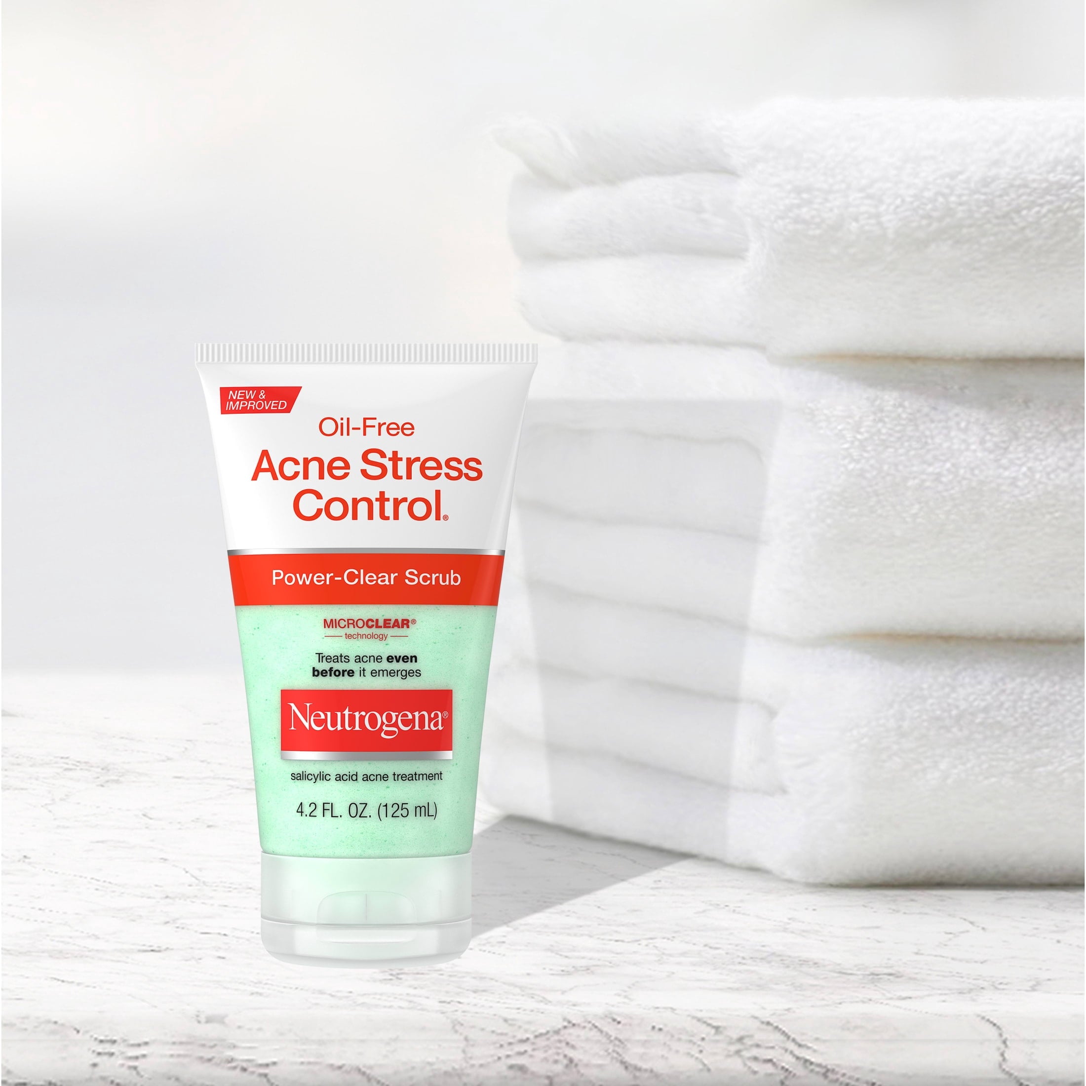 Neutrogena Oil-Free Acne Face Wash, Exfoliating Face Scrub & Treatment, 4.2 fl oz