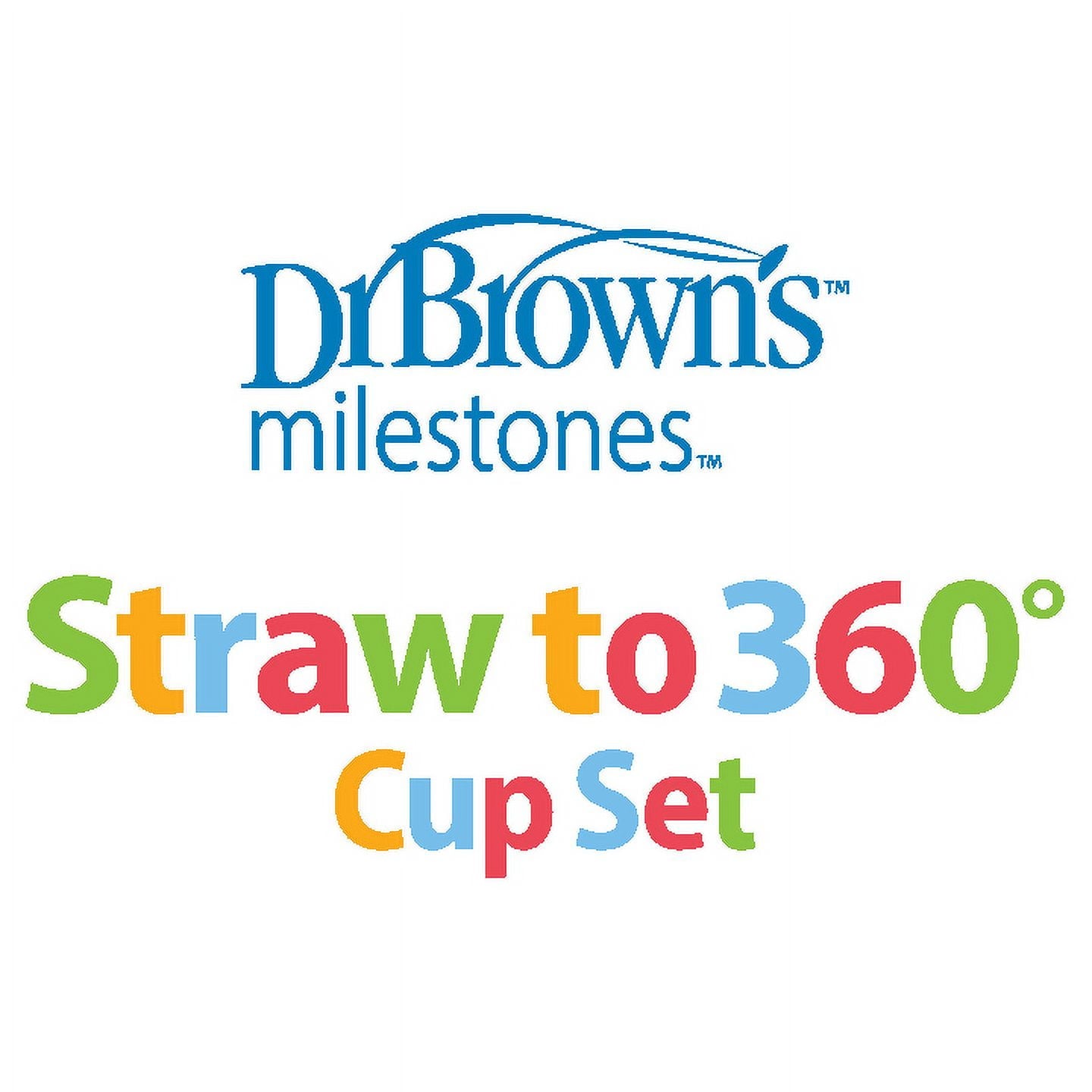 Dr. Brown's Milestones Straw-to-360 Convertible Toddler Cup Set, Blue/Green, 10 oz, 9m+, 1 Pack