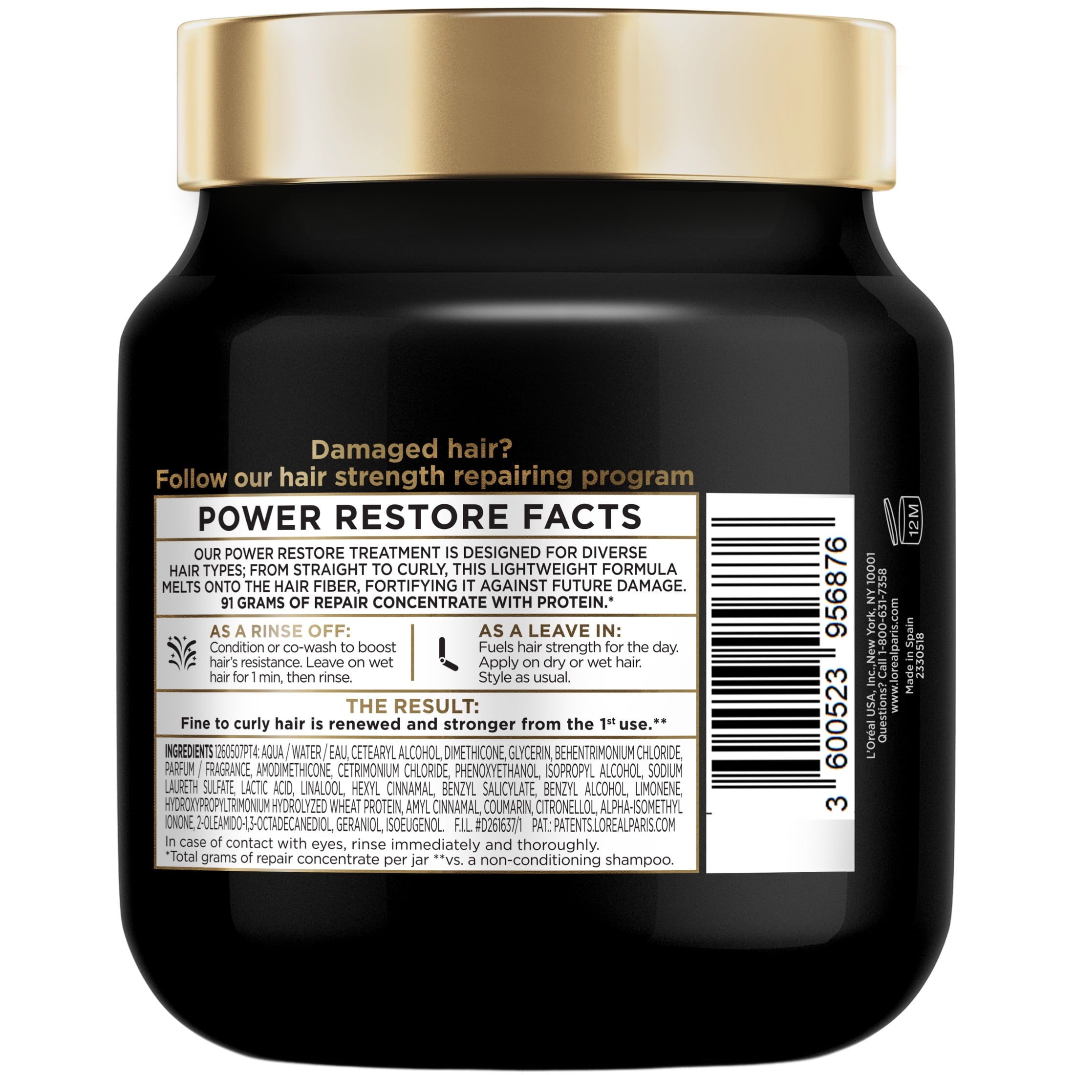 (3 pack) L'Oreal Paris Elvive Total Repair 5 Power Restore Multi-Use Treatment, 23 fl oz