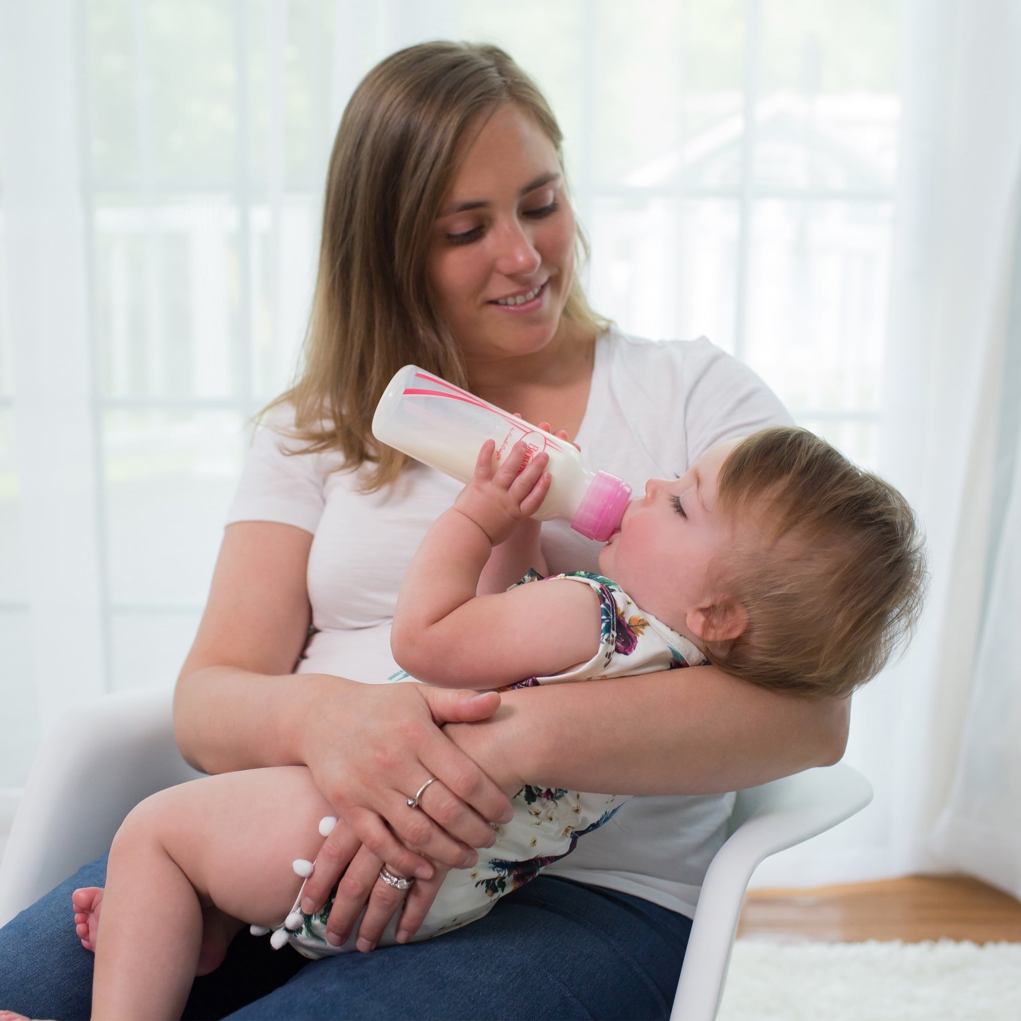 Dr. Brown's Natural Flow Anti-Colic Baby Bottles -Pink - 8oz - 3-Pack