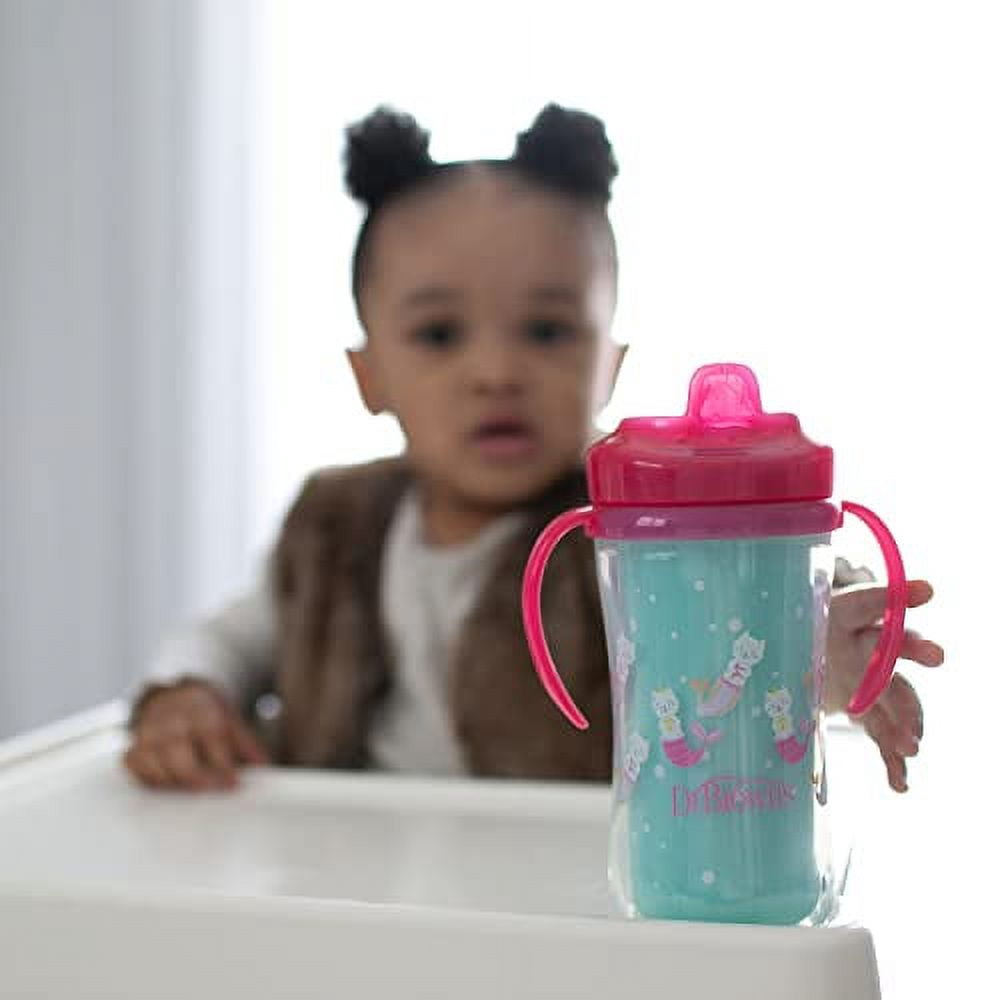 Dr. Brown’s Milestones Hard Spout Insulated Sippy Cup with Handles - Pink - 10oz - 2pk - 12m+
