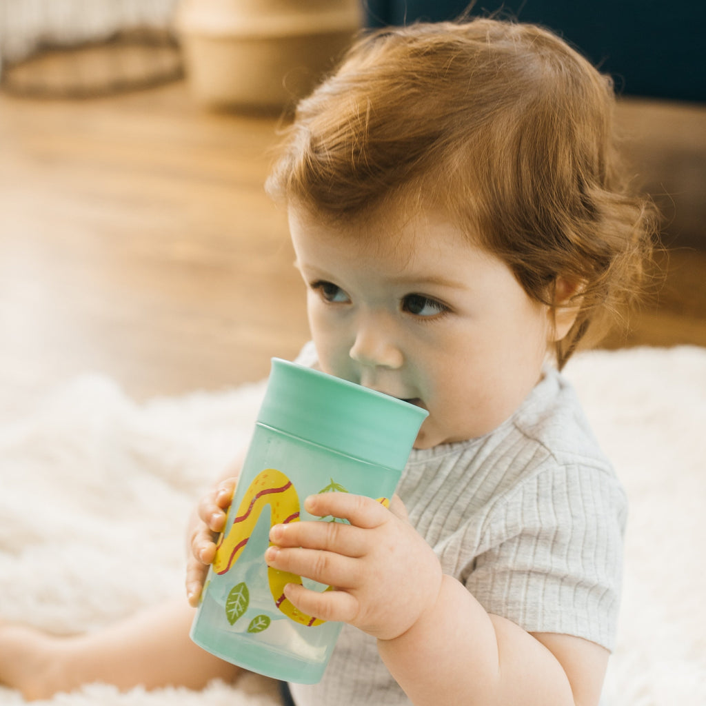 Dr. Brown's Milestones Cheers360 Training Sippy Cup - Green Animals - 10oz