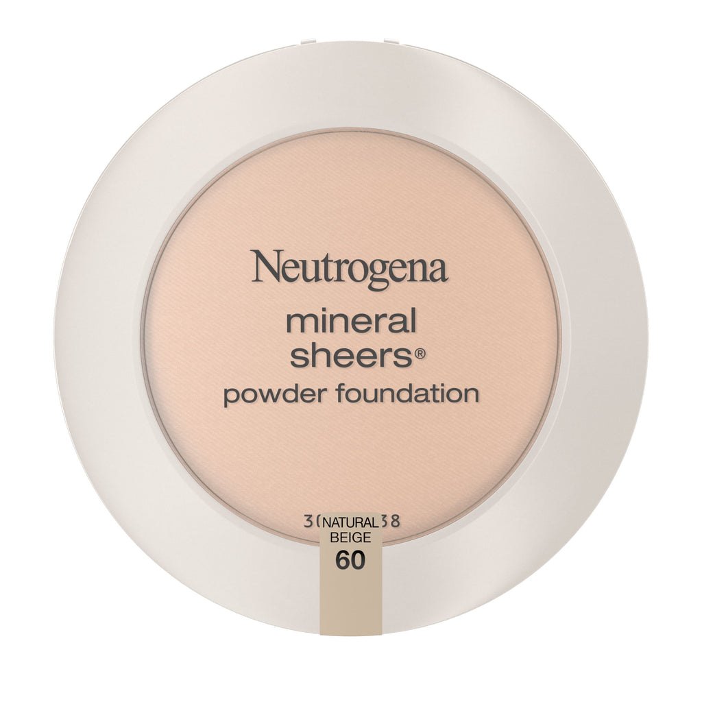 (2 pack) Neutrogena Mineral Sheers Powder Foundation, Natural Beige 60,.34 oz