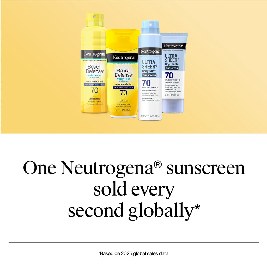 Neutrogena Beach Defense Sunscreen Spray Broad Spectrum SPF 70, 6.5 oz