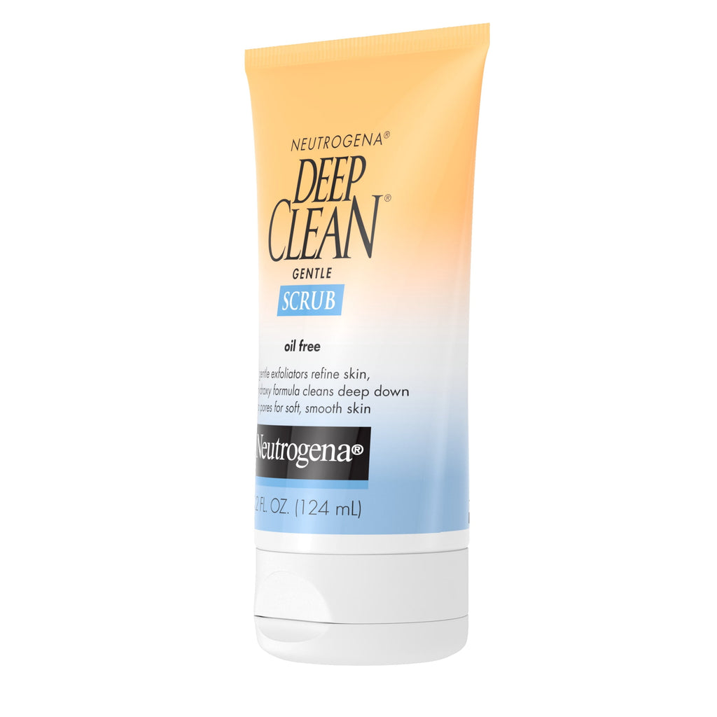 (3 pack) Neutrogena Deep Clean Gentle Facial Scrub, Oil free Cleanser 4.2 fl. oz