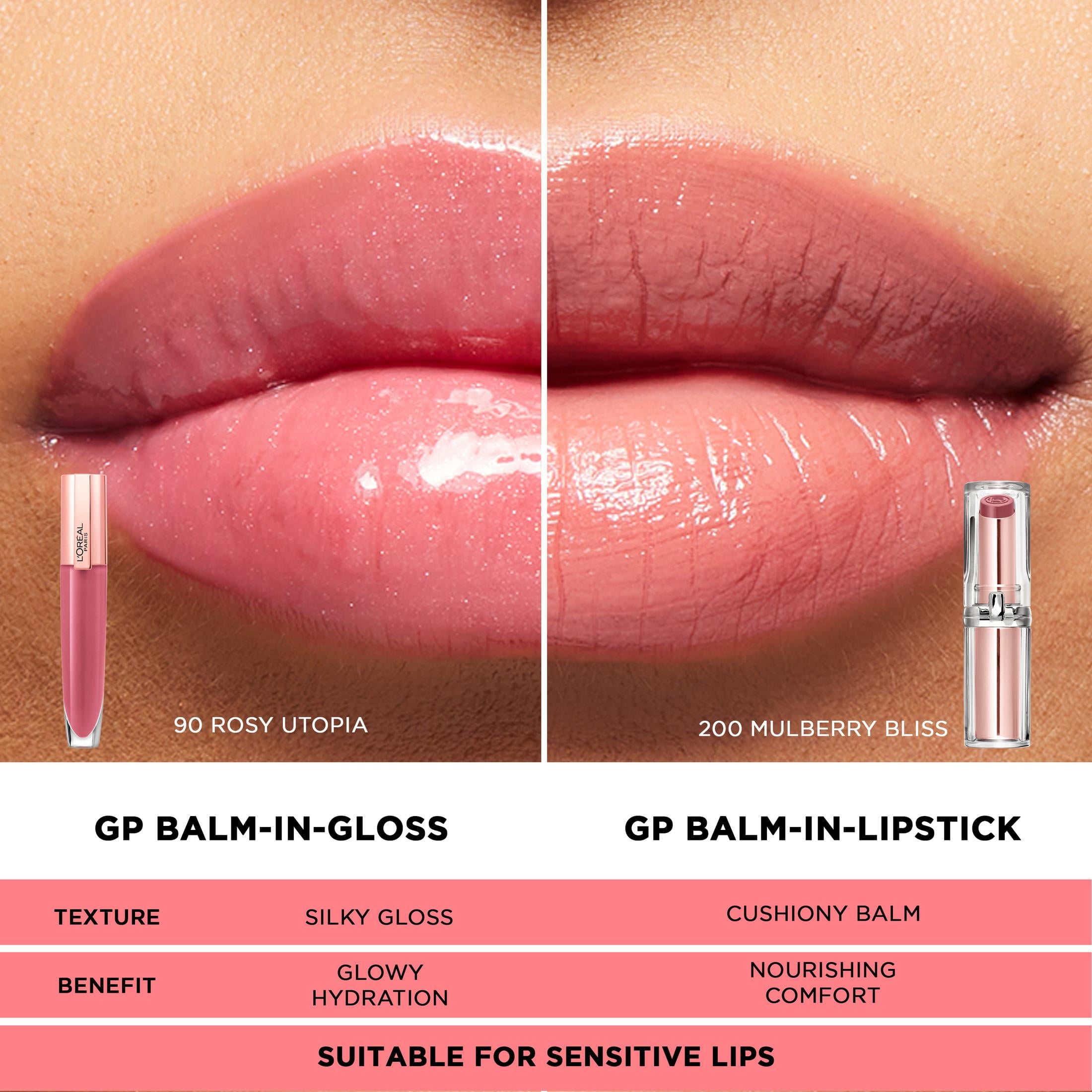L'Oreal Paris Glow Paradise Lip Balm-in-Gloss, Porcelain Petal