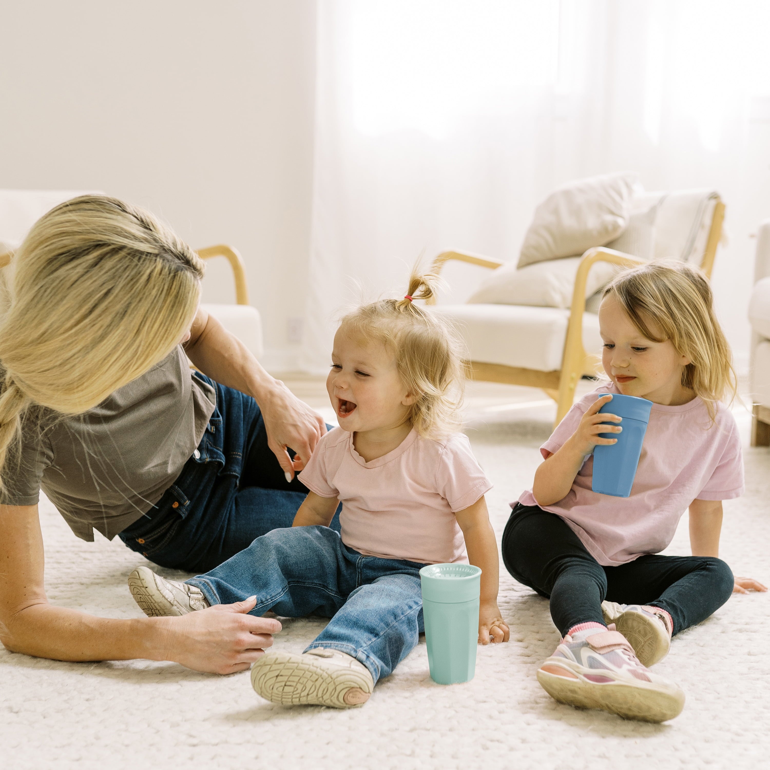Dr. Brown's Milestones Cheers 360 Training Cup for Toddler/Baby, Leak-Free, Blue/Aqua, 10 oz, 9m+, 2-Pack