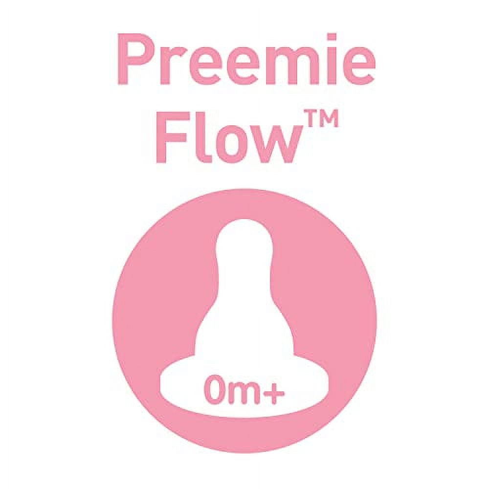 Dr. Brown's Anti-Colic Options+ Narrow Baby Bottles, 0m+ Preemie Nipple - Bottle to Reduce Colic, 4 Pack, 2 oz/60ml, Preemie Flow