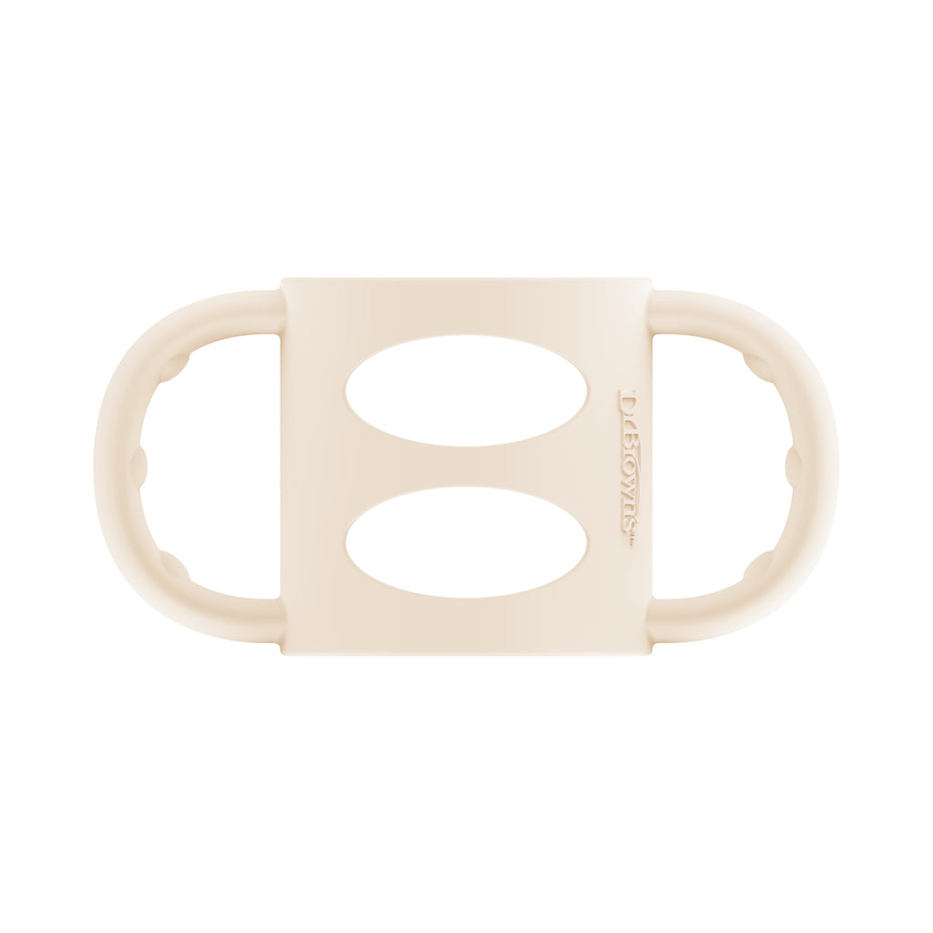 Dr. Brown's Milestones 100% Silicone Baby Bottle Handles, Narrow, Ecru, 1 Pack