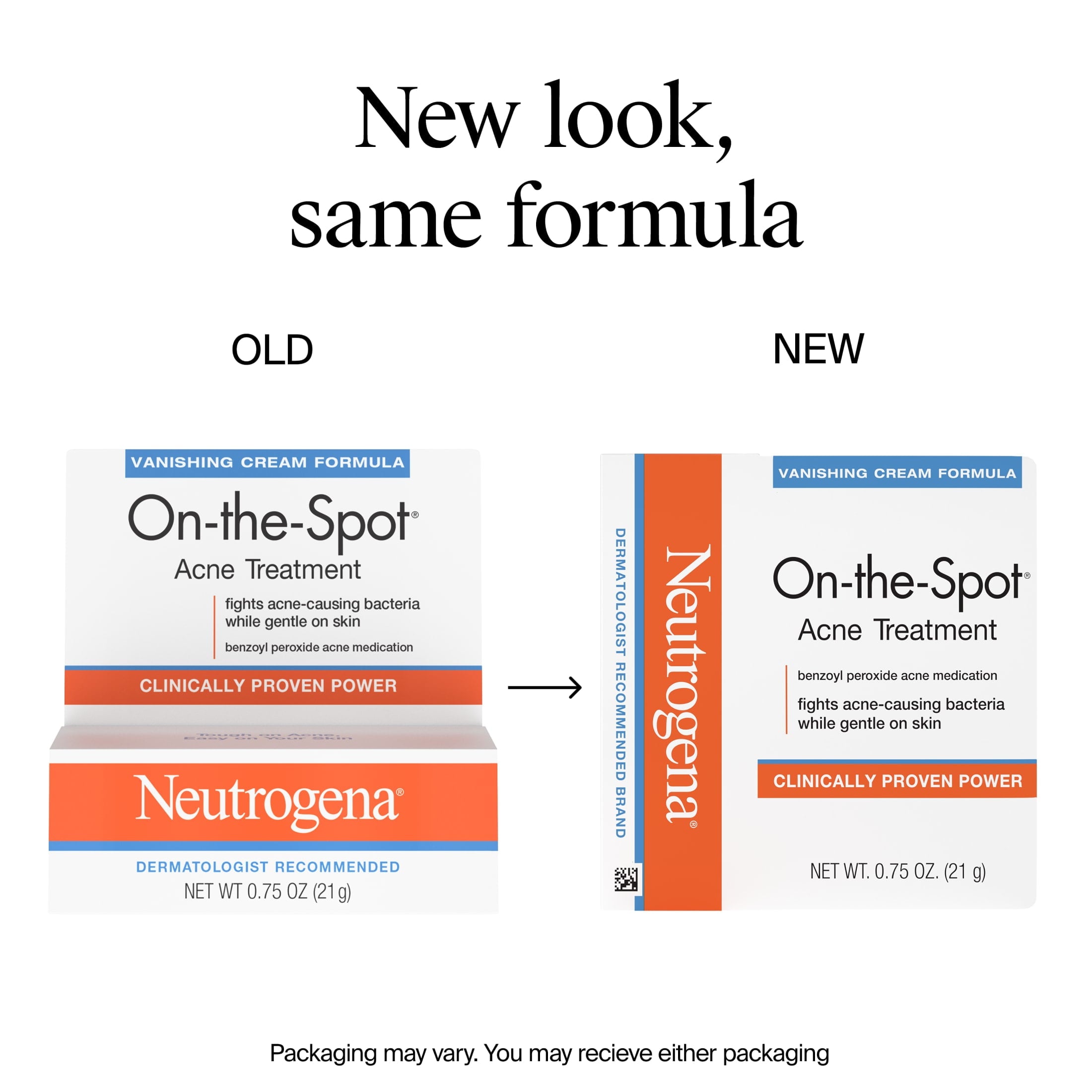 Neutrogena On-The-Spot Acne Spot Treatment. Benzoyl Peroxide 10%, Pimple Cream, 0.75 oz