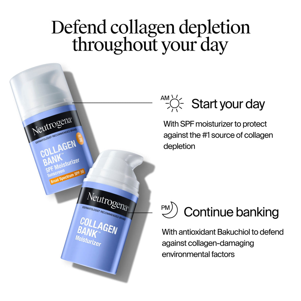 Neutrogena Collagen Bank Daily Face Moisturizer with SPF 30, Anti-Aging Lotion, 2 fl oz