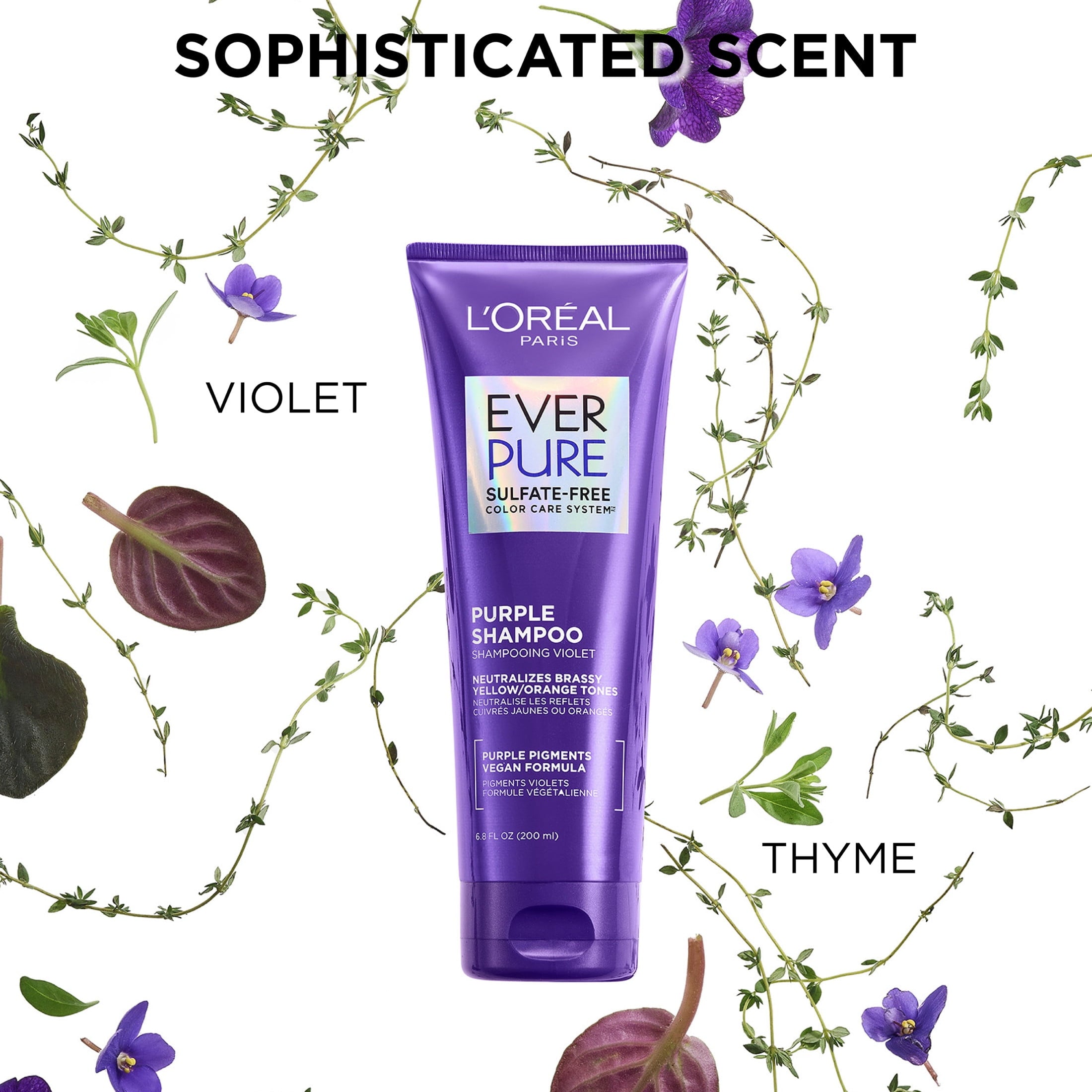 L'Oreal Paris EverPure Sulfate Free Purple Shampoo - Squeeze Bottle, 6.8 fl oz