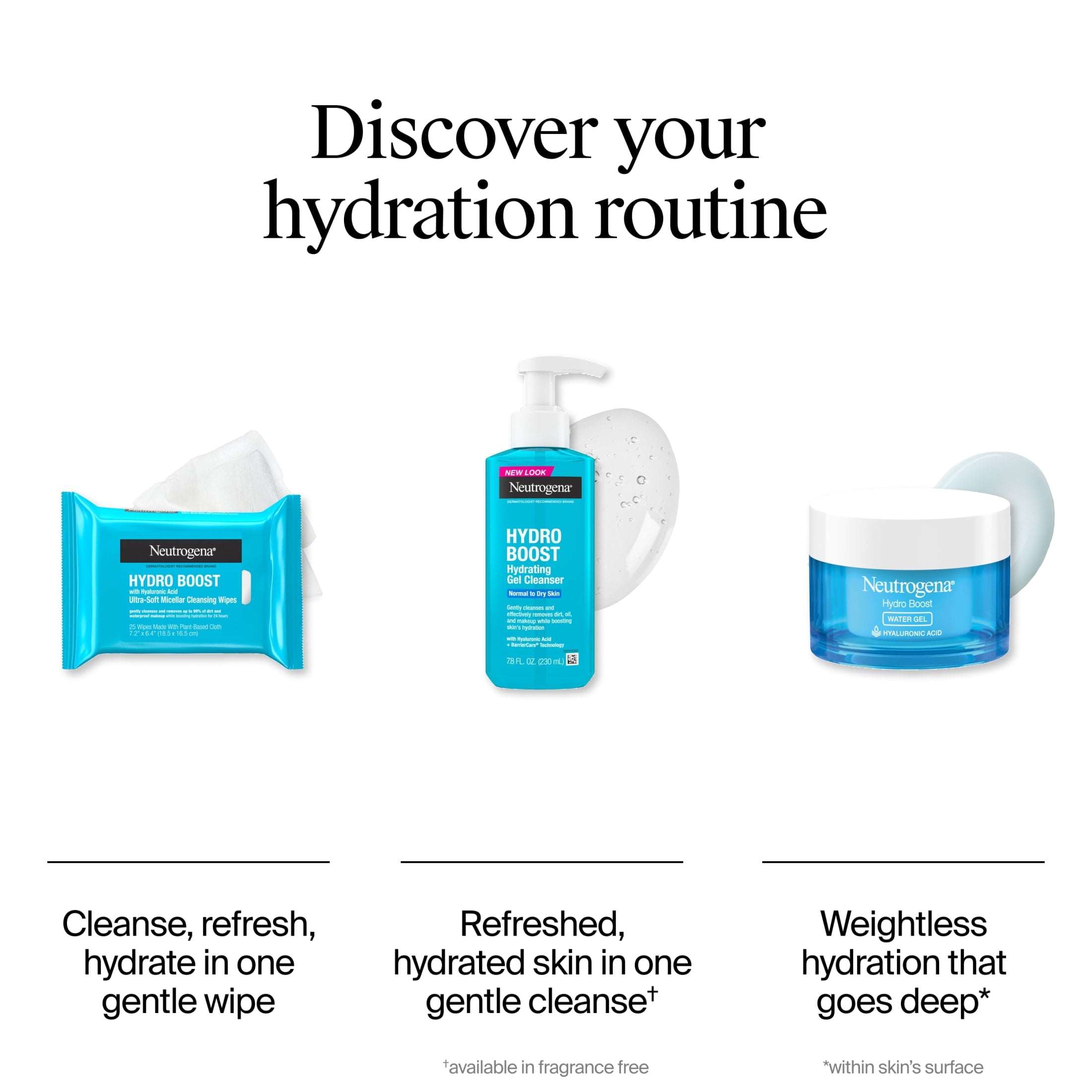 (6 pack) Neutrogena Hydro Boost Makeup Remover Wipes & Face Cleansing Towelettes, 25 Count